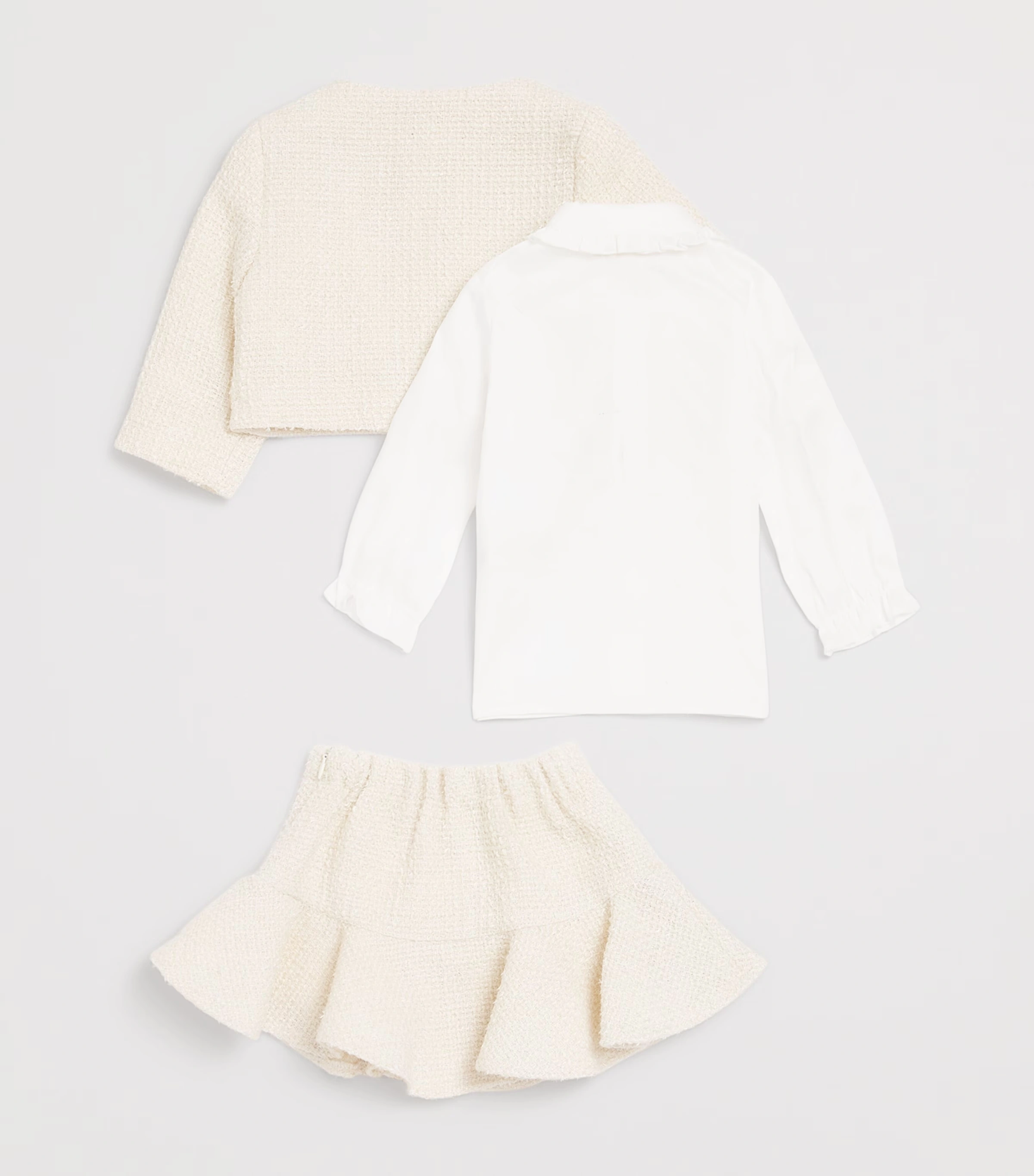 Tweed Jacket, Shirt and Skirt Set (3-24 Months)