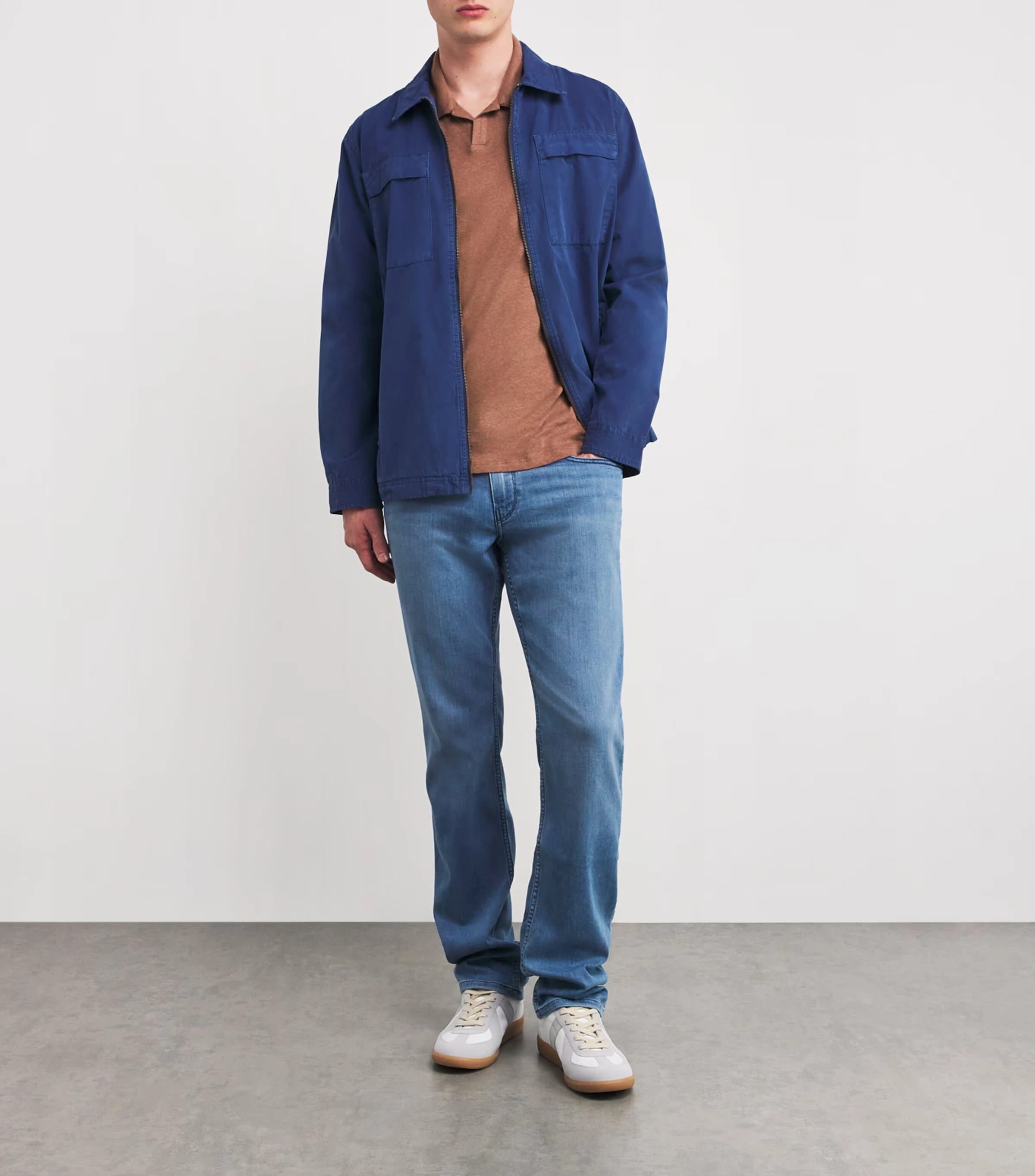 Linen-Cotton Jersey Shelton Polo Shirt