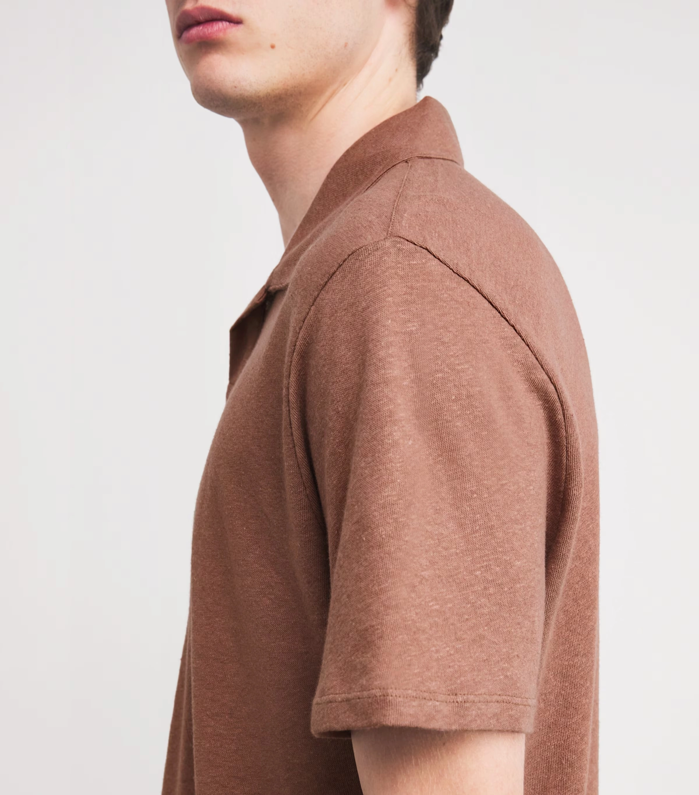 Linen-Cotton Jersey Shelton Polo Shirt 6 Linen-Cotton Jersey Shelton Polo Shirt