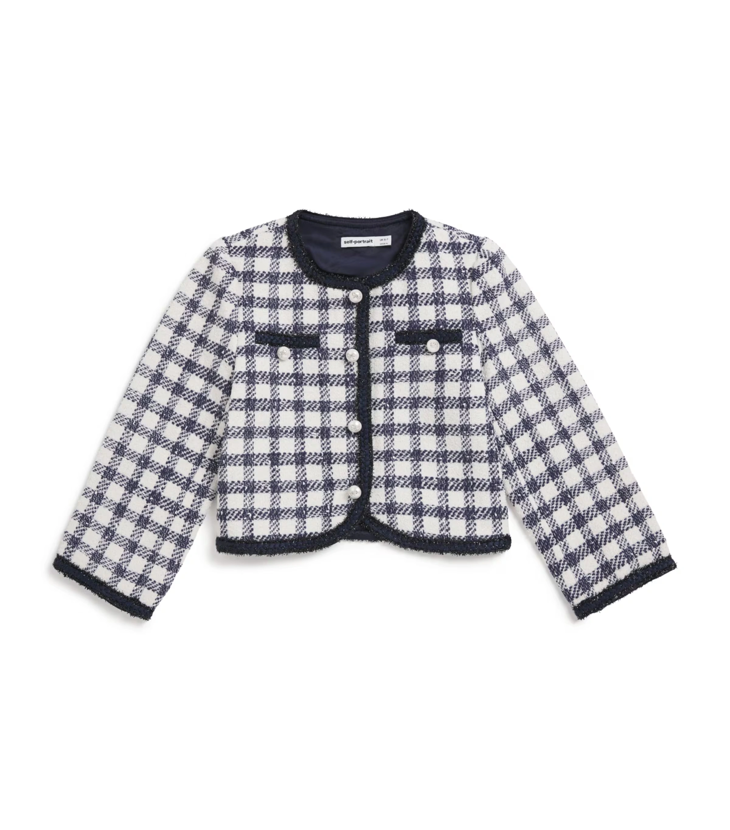 Check Bouclé Jacket (3-12 Years)