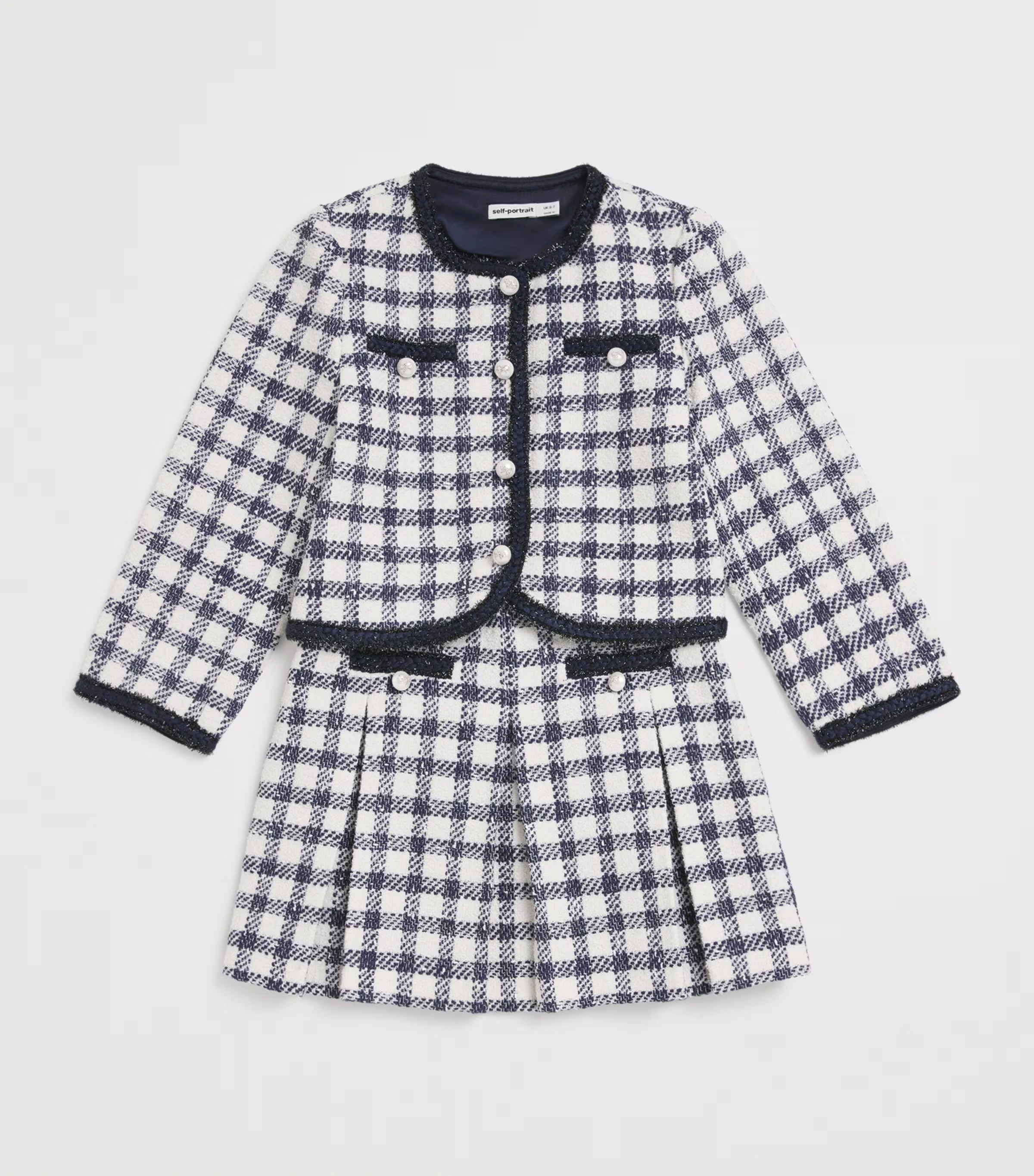 Check Bouclé Jacket (3-12 Years)