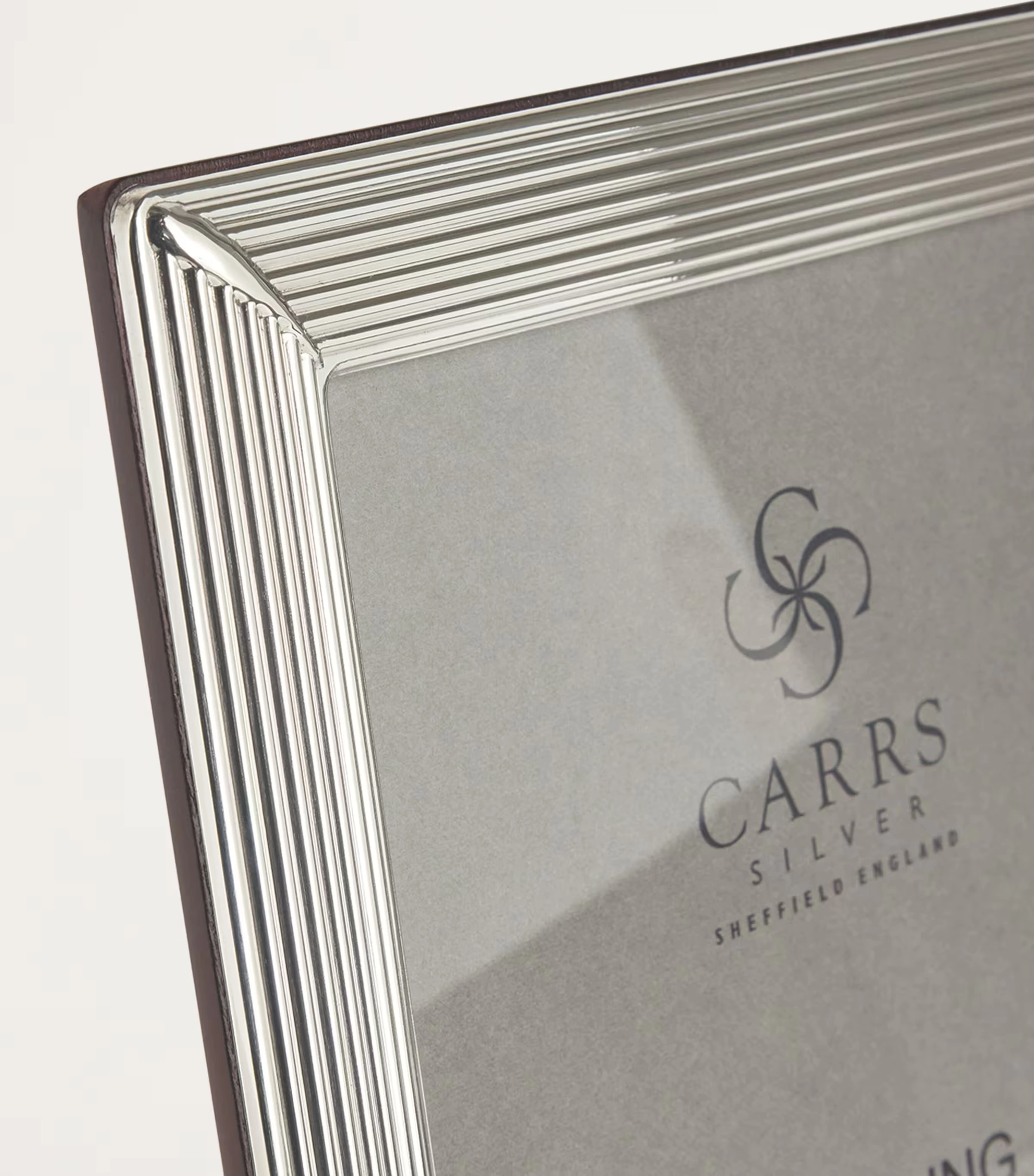 Sterling Silver Fluted Photo Frame with Wood Back (8" x 6")