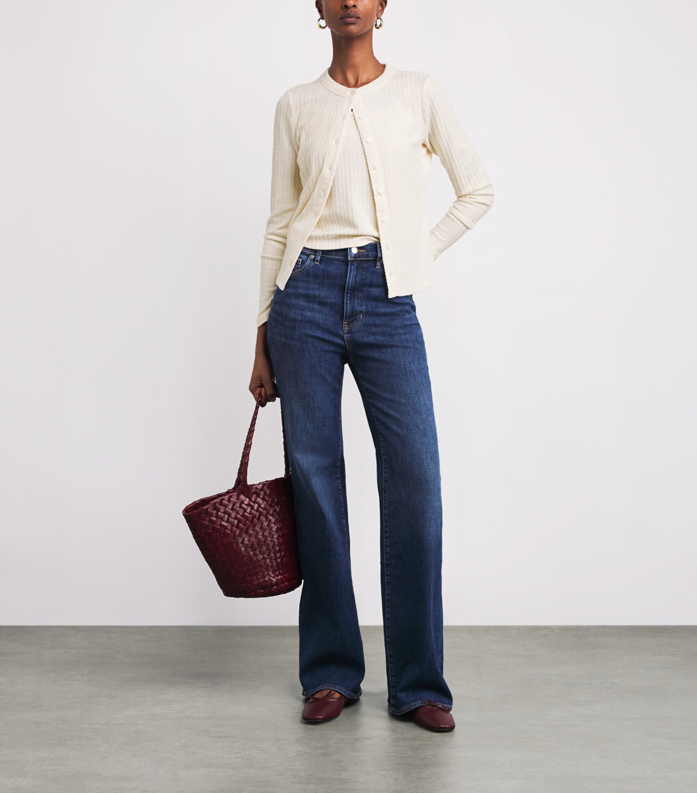 Pointelle-Knit Lira Cardigan