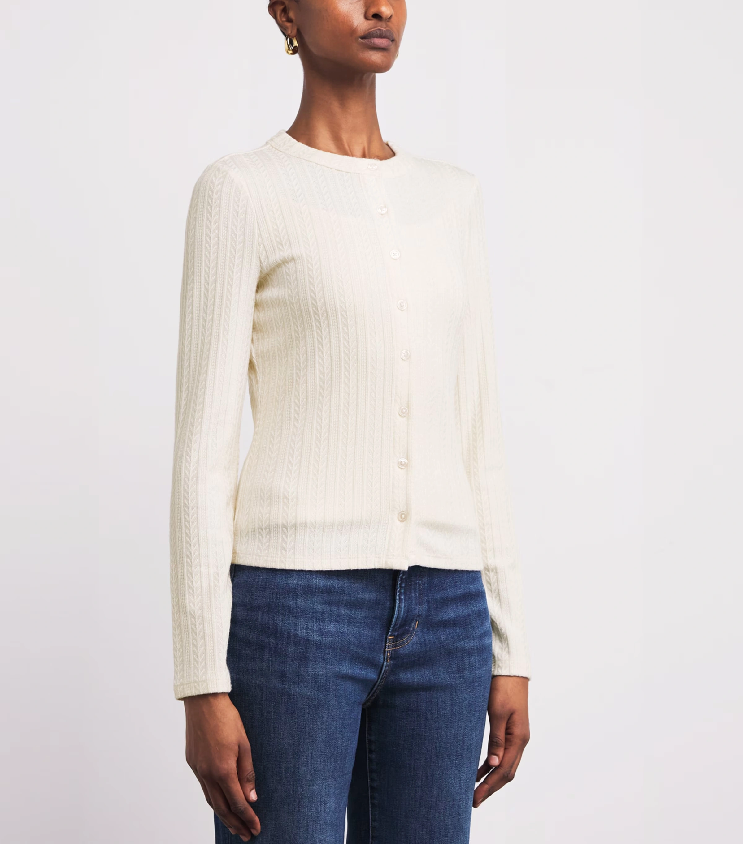 Pointelle-Knit Lira Cardigan