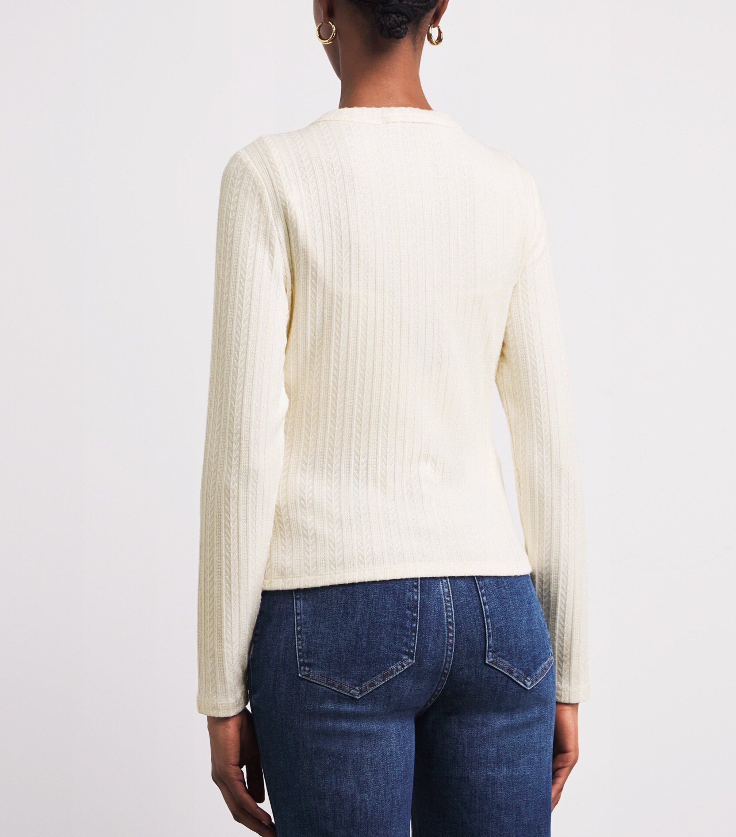 Pointelle-Knit Lira Cardigan