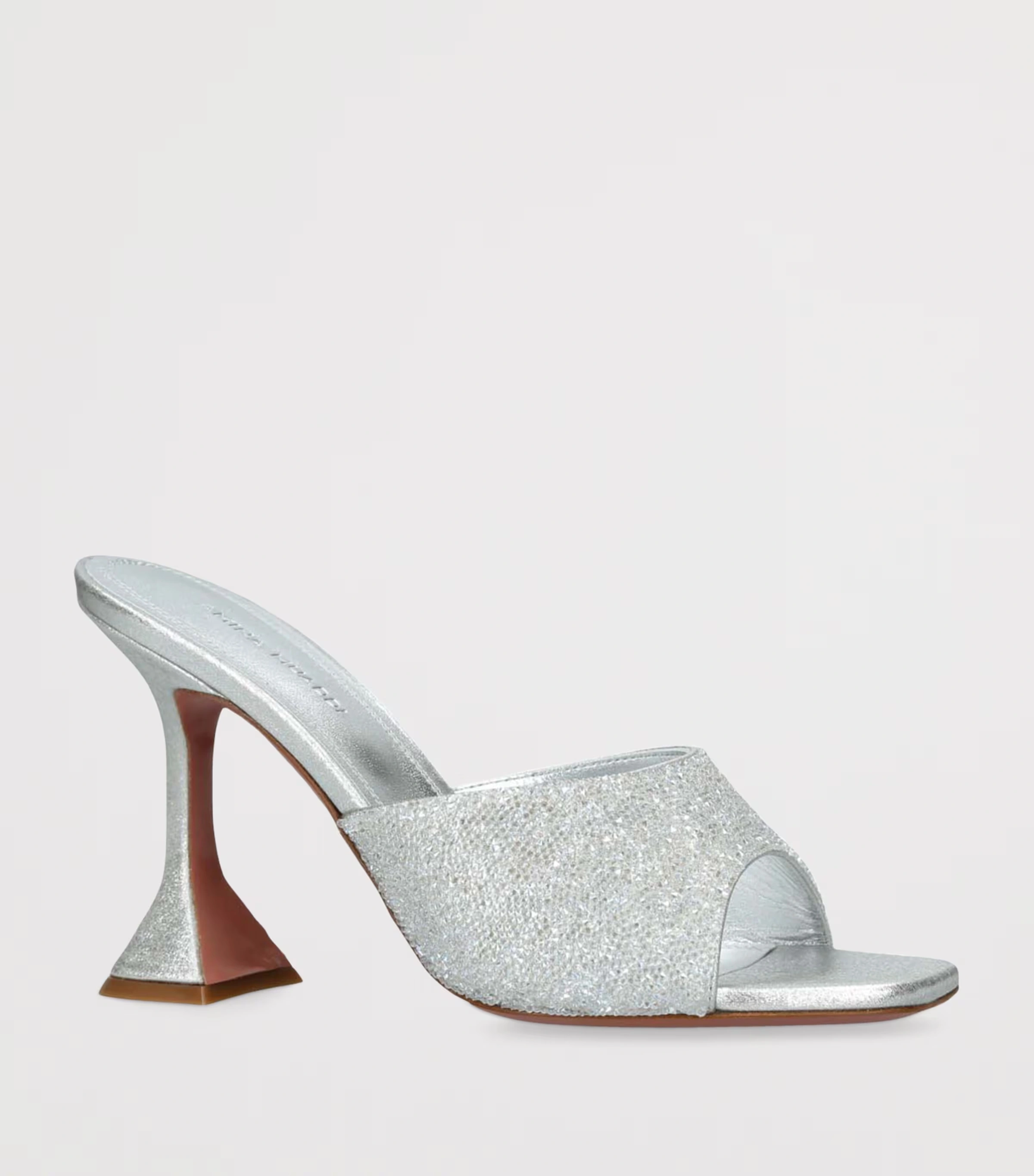 Satin Lupita Crystal Dust Heeled Mules 95