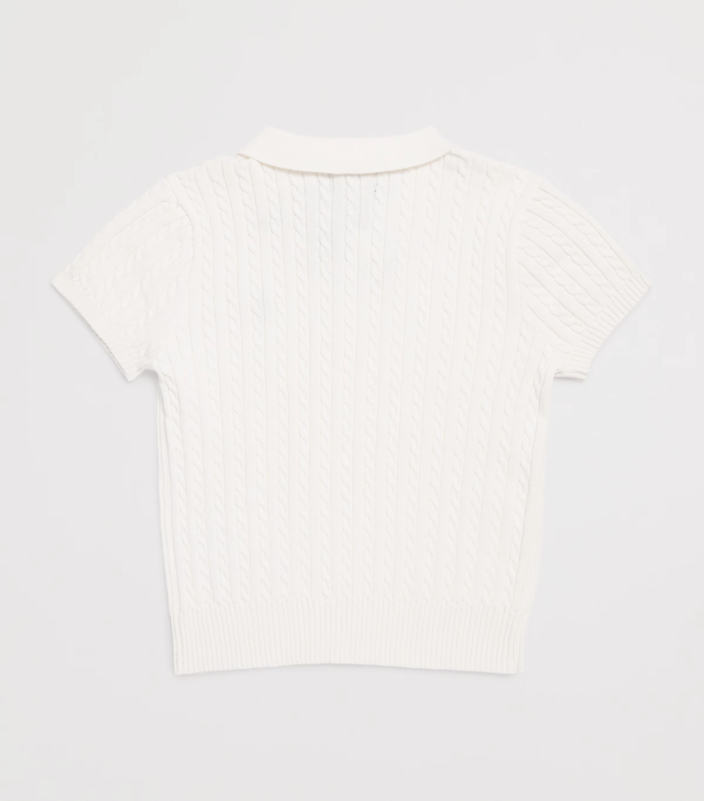 Cable-Knit Polo Sweater (7-14 Years)
