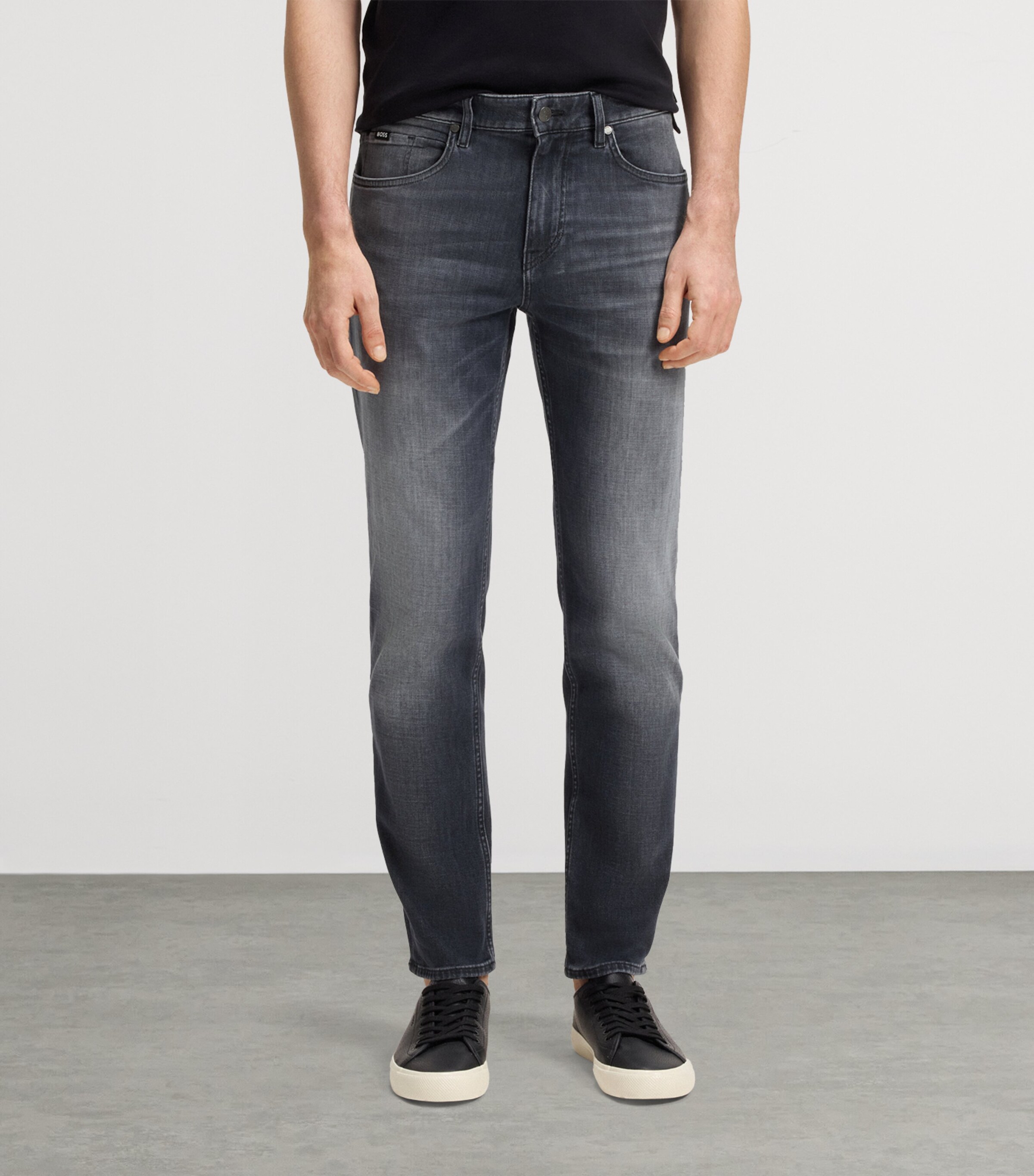 Stretch-Denim Straight Jeans