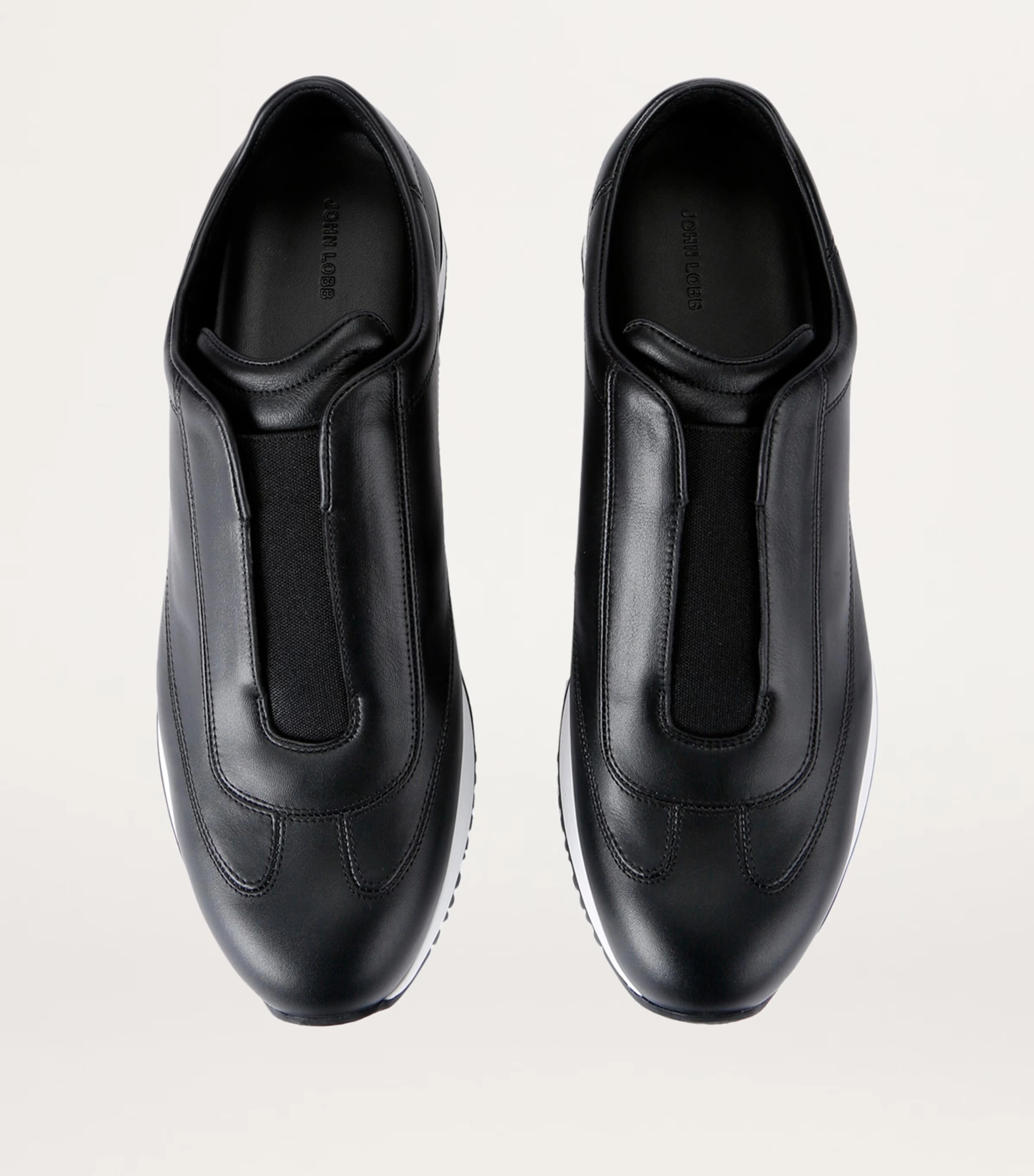 Leather Lift Slip-On Sneakers