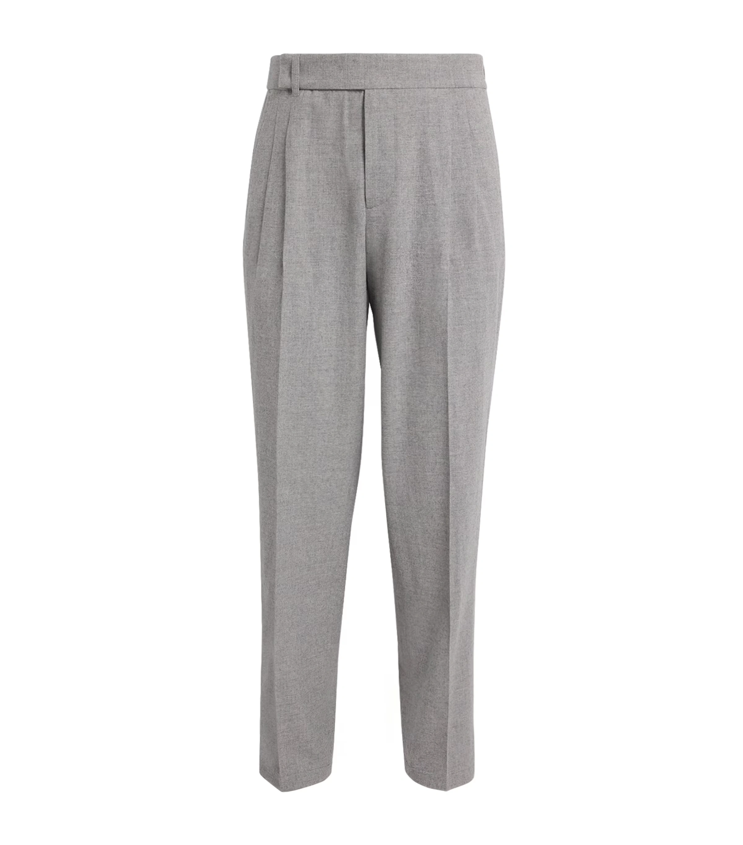 Wool-Blend Pleated Trousers
