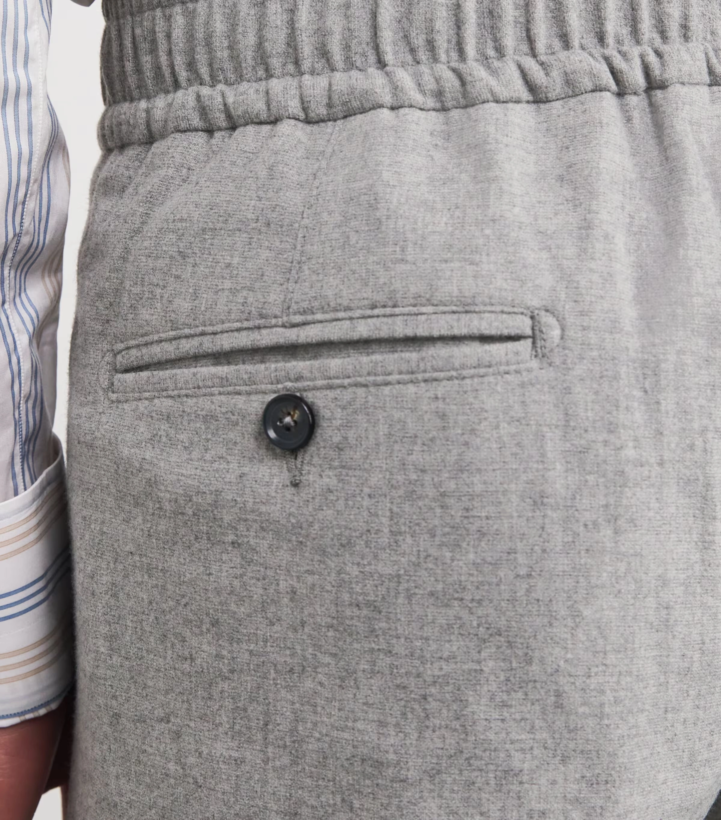 Wool-Blend Pleated Trousers