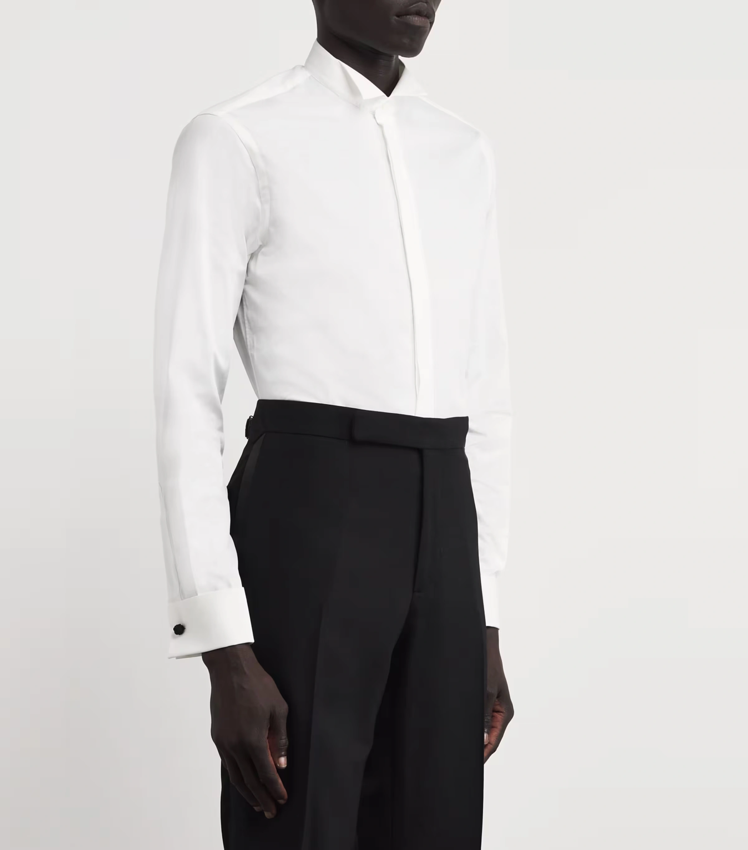 Cotton Hidden Button Shirt