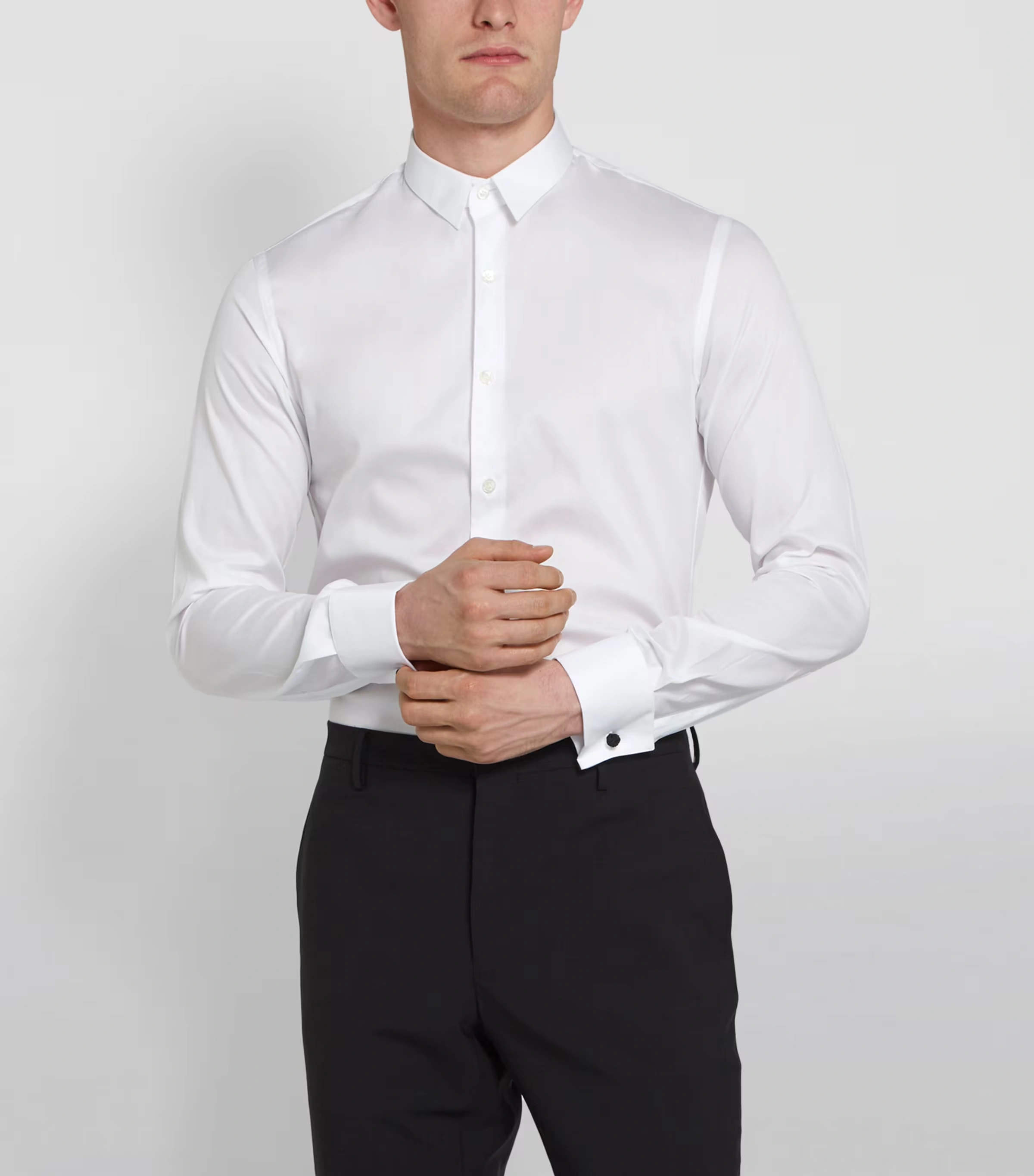 Cotton Hidden Button Shirt