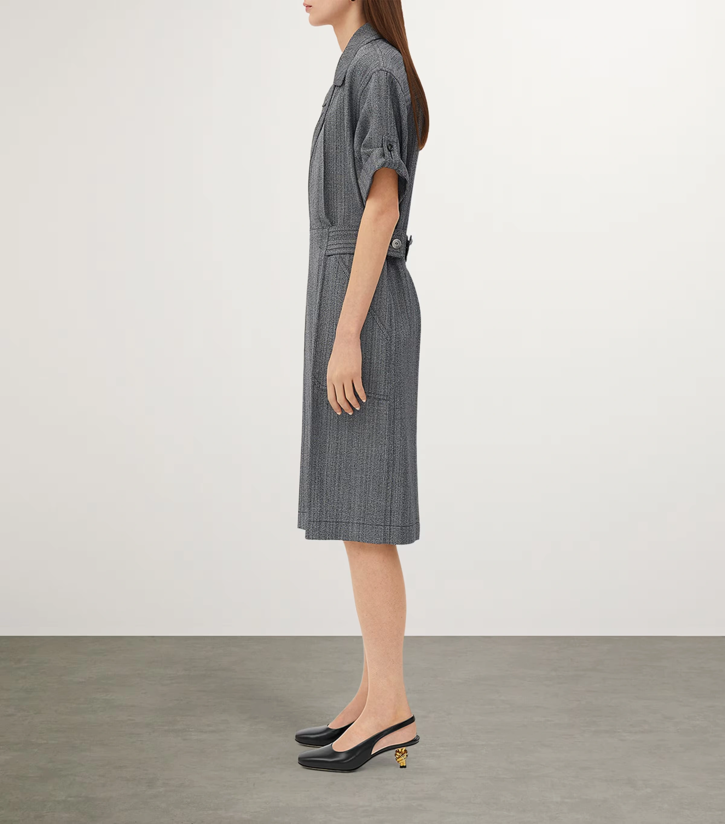 Leather Knot Slingback Pumps 45