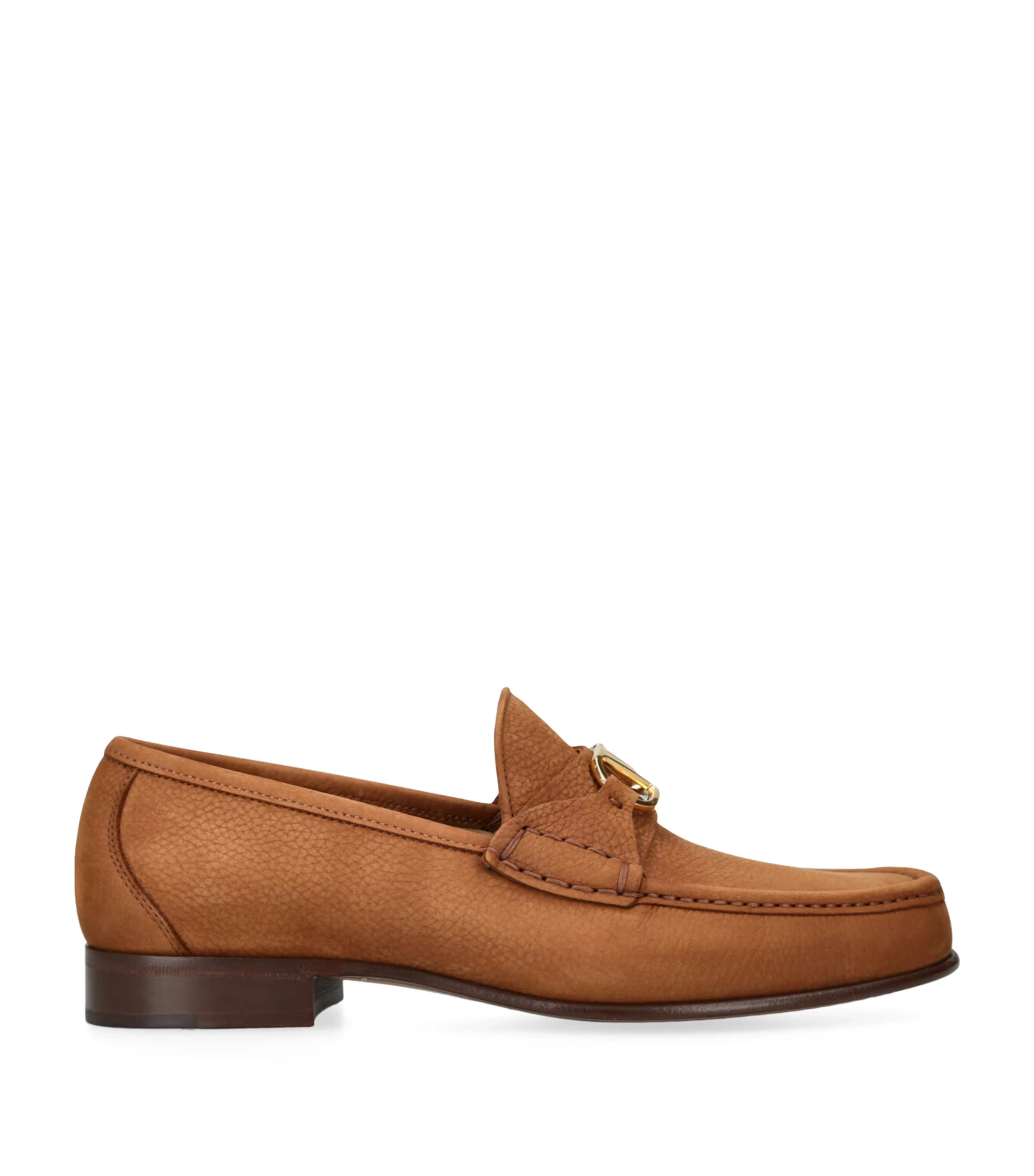 Nubuck Leather VLogo Loafers