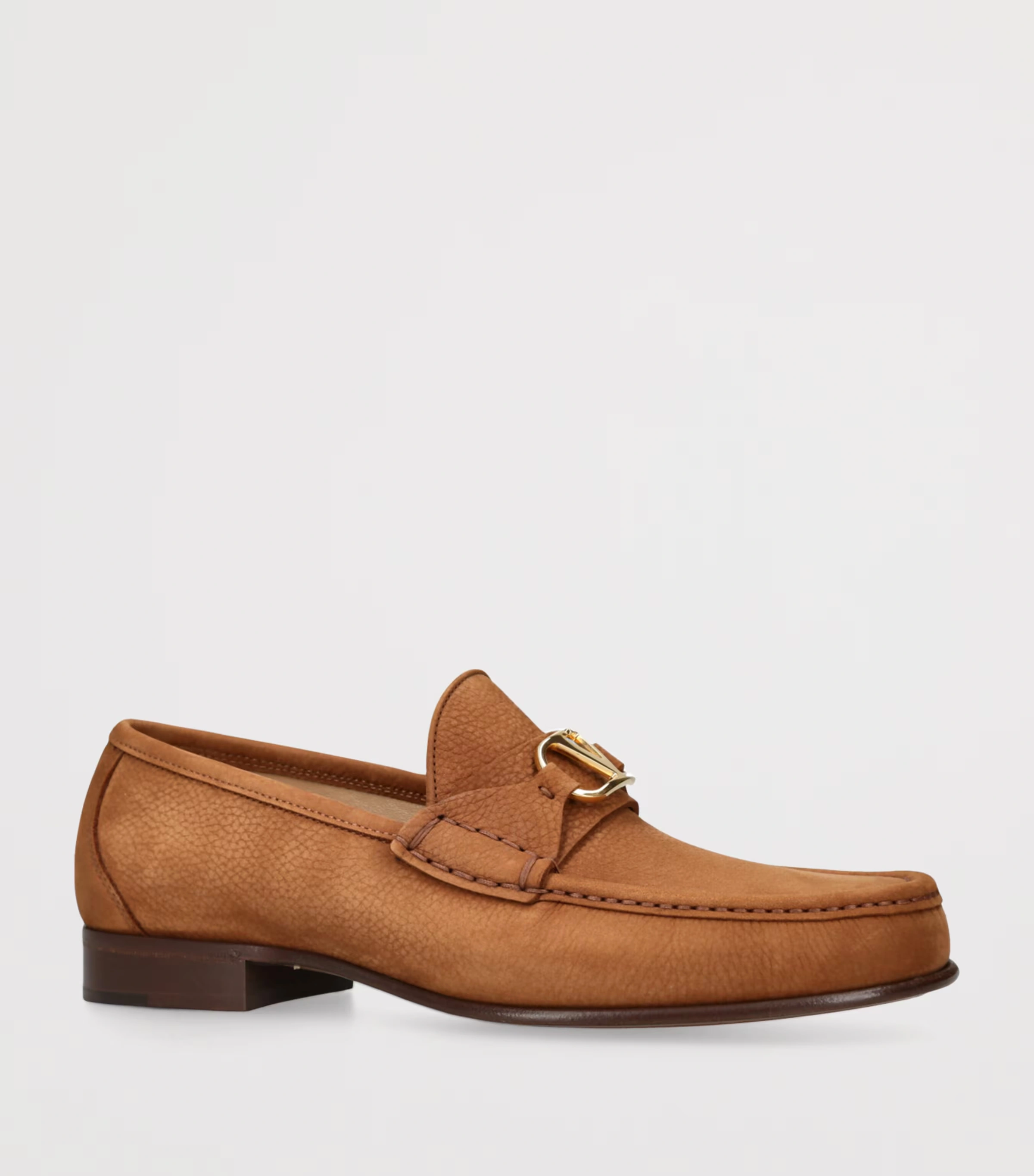 Nubuck Leather VLogo Loafers