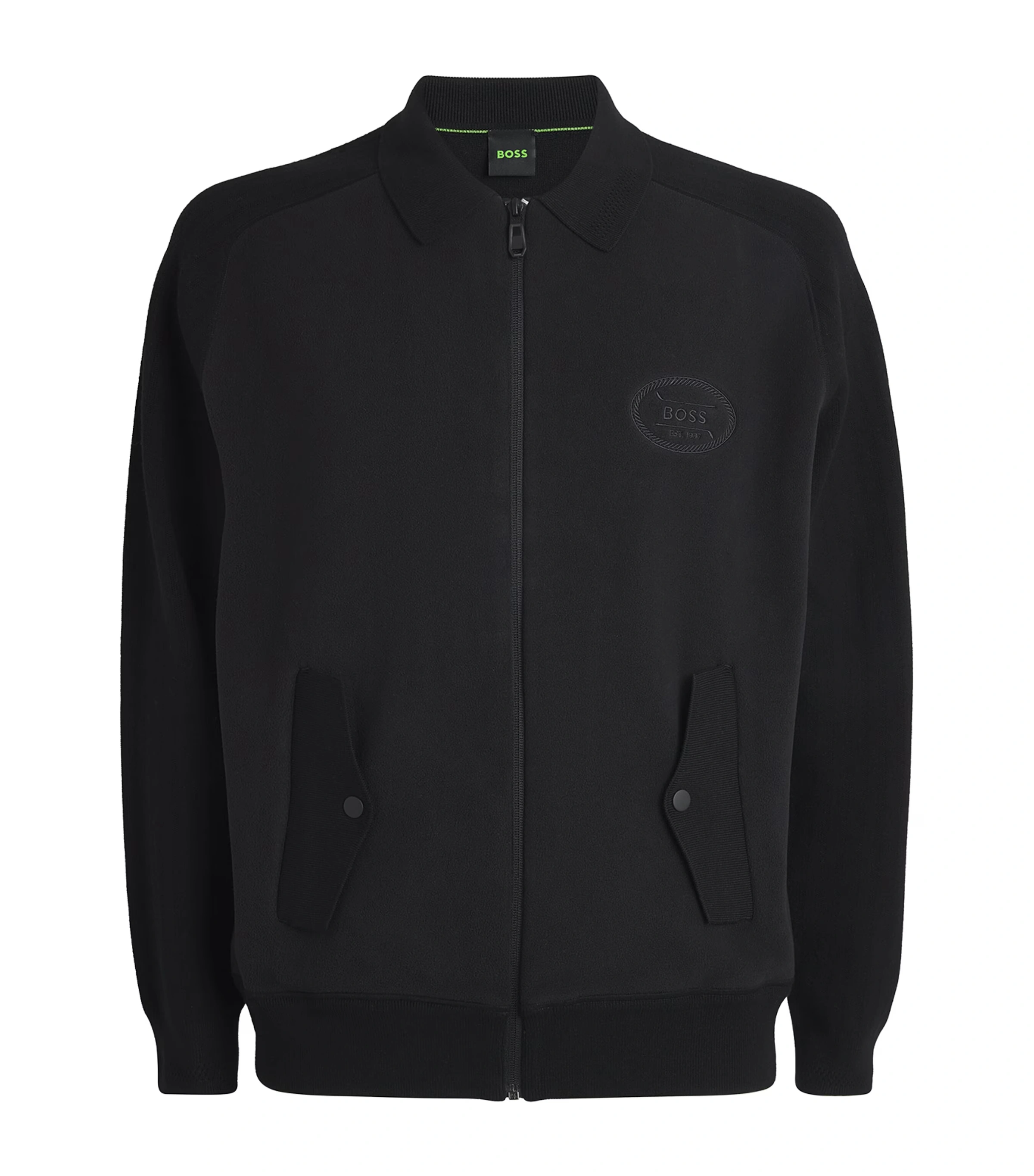 Fleece Logo Polo Jacket