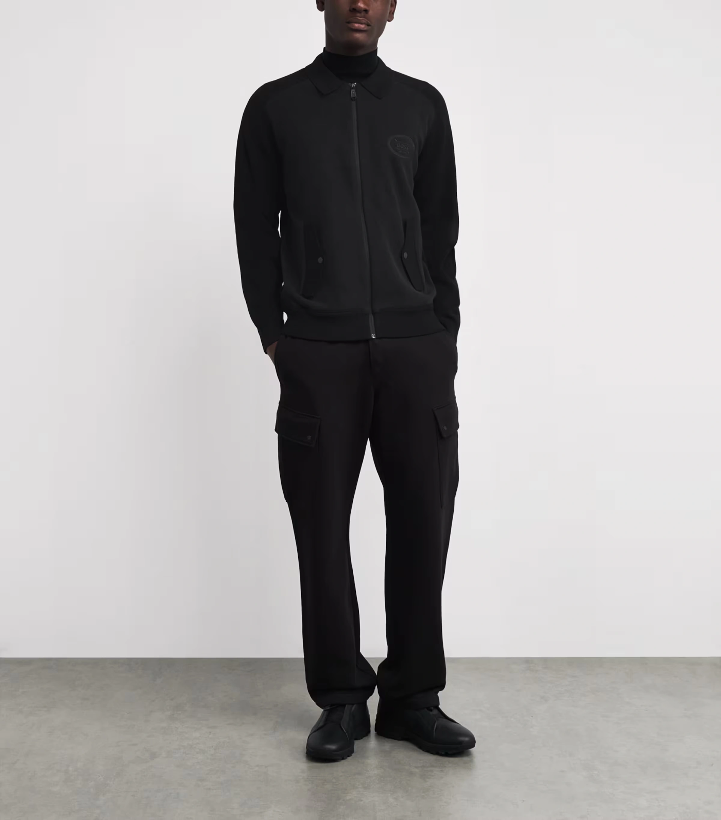 Fleece Logo Polo Jacket