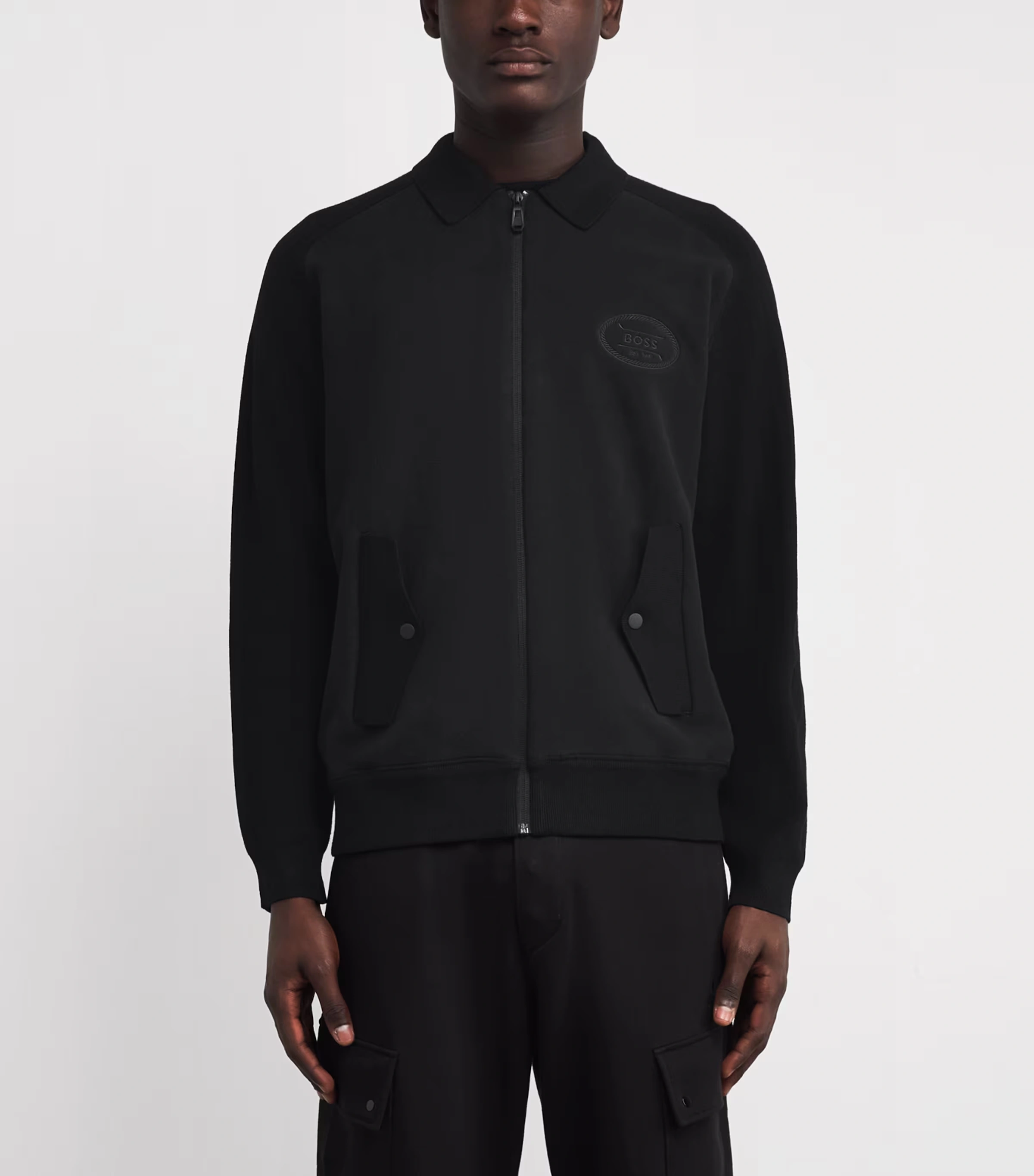 Fleece Logo Polo Jacket