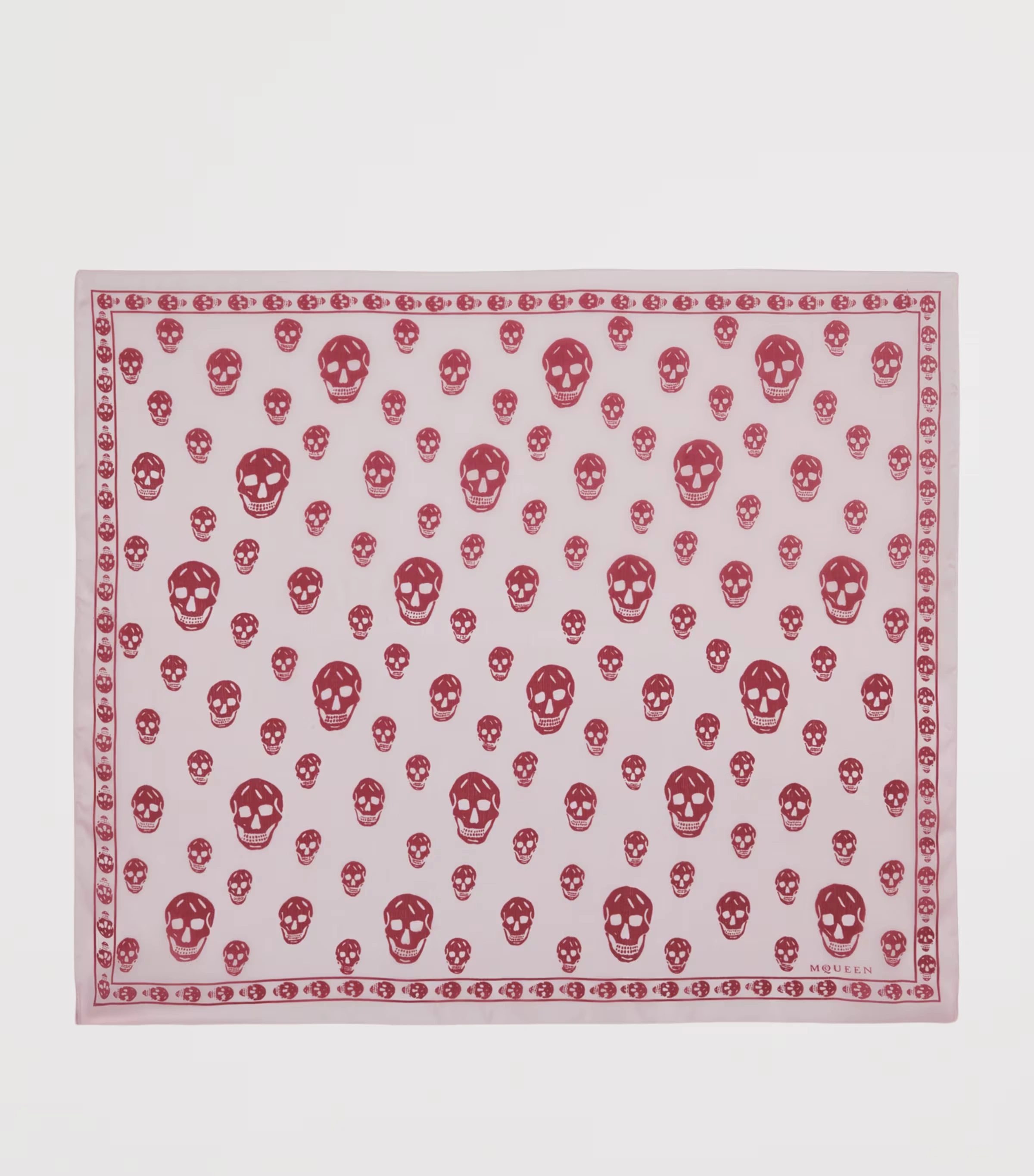 Silk Skull Print Scarf
