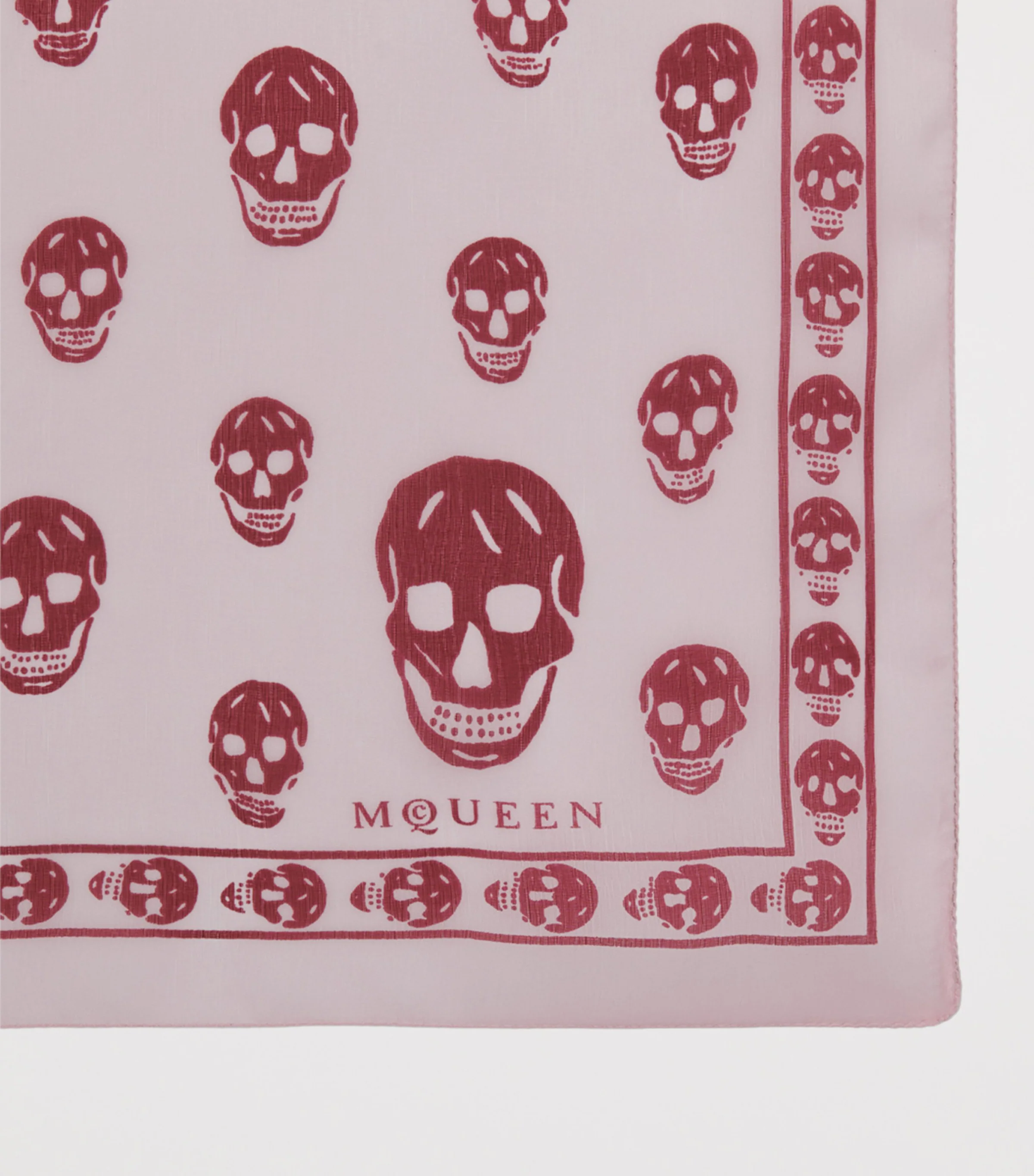 Silk Skull Print Scarf