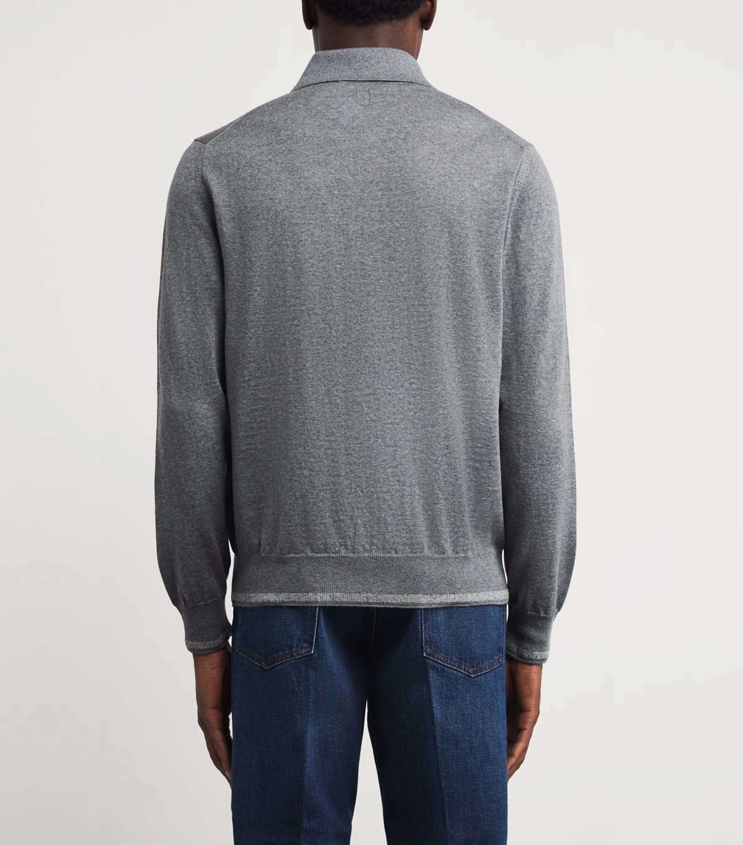 Wool-Blend Zip-Up Polo Shirt 4 Wool-Blend Zip-Up Polo Shirt