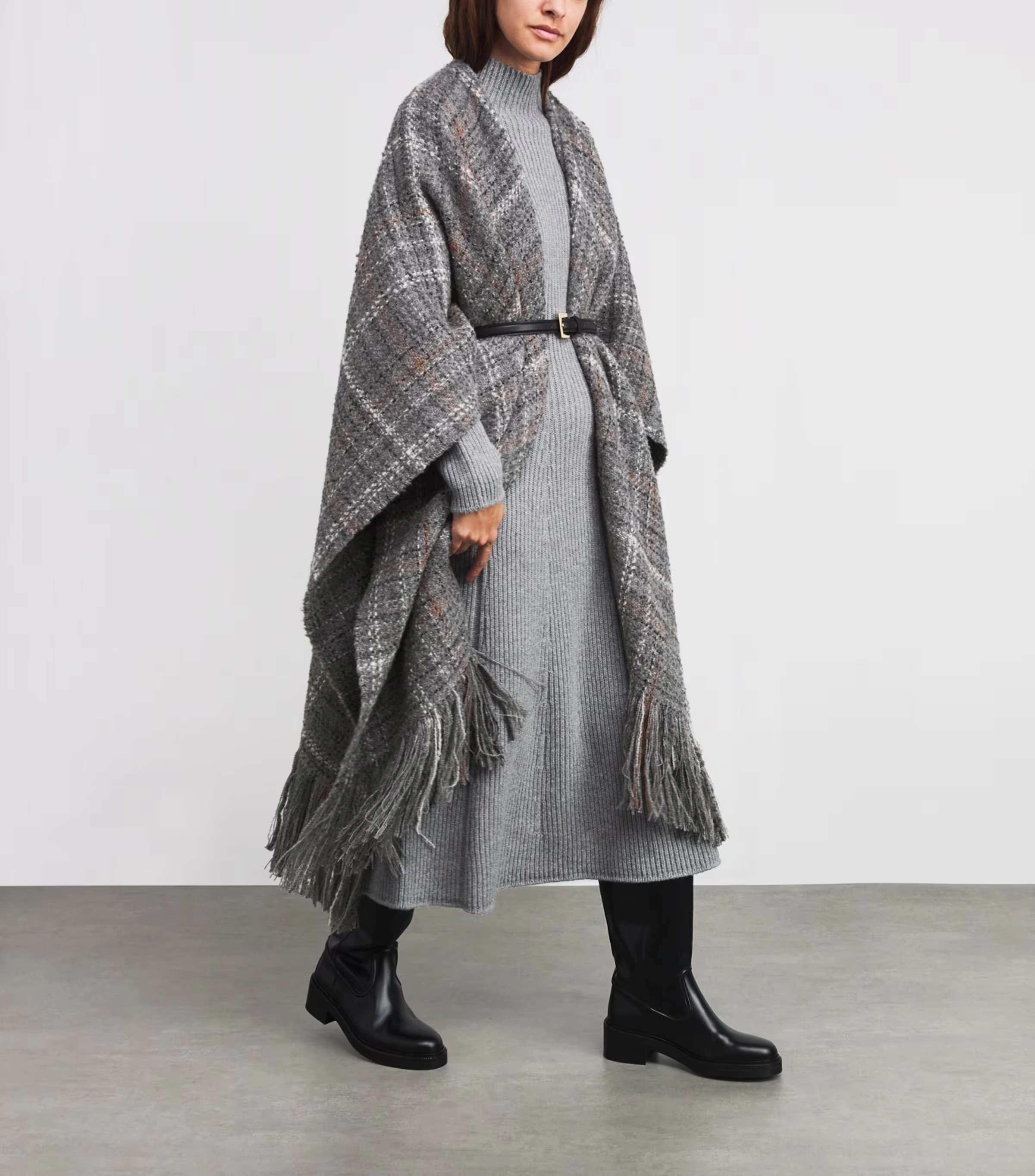 Cashmere-Silk-Alpaca Textured Cape