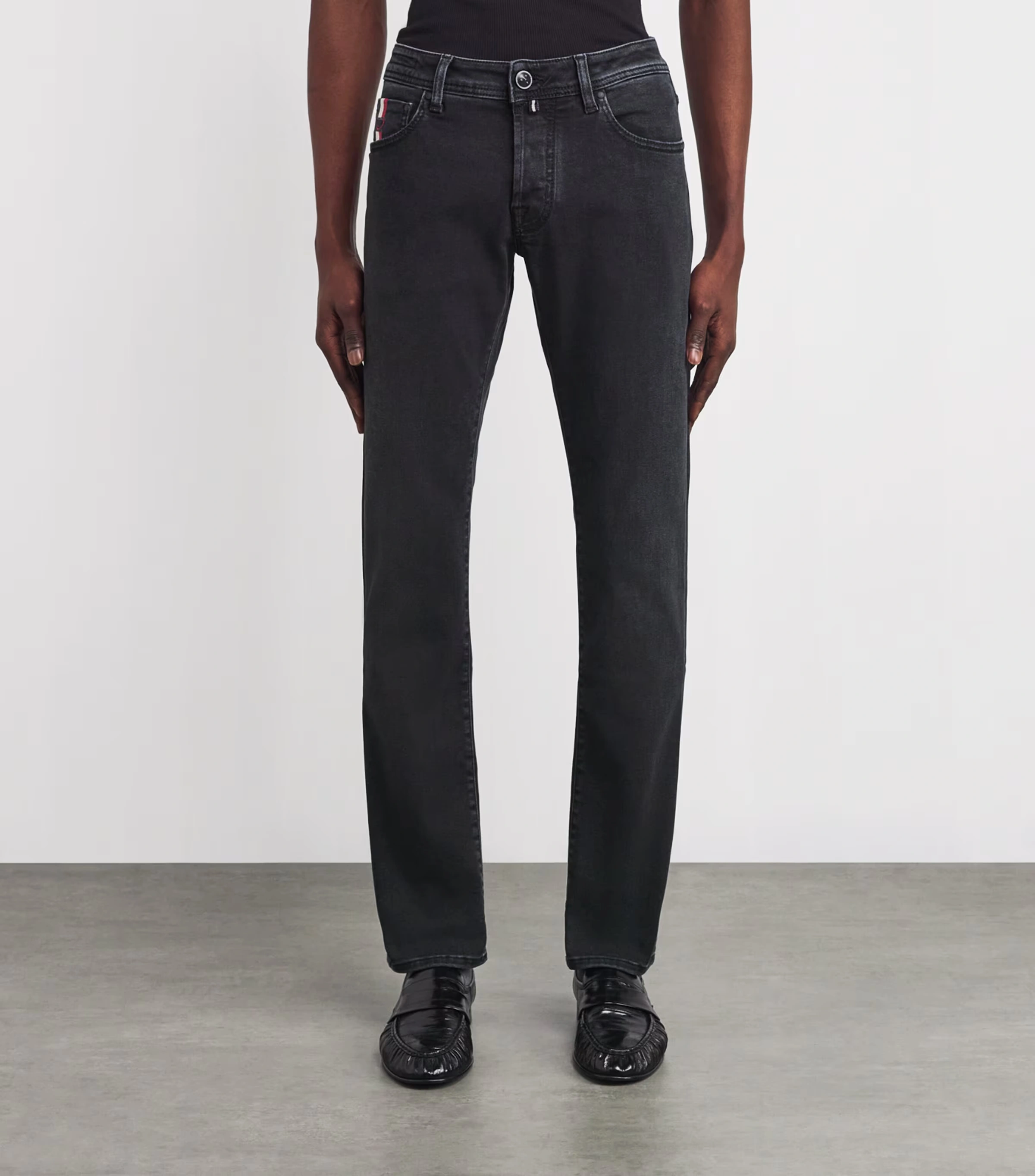 Stripe-Trim Nick Slim Jeans
