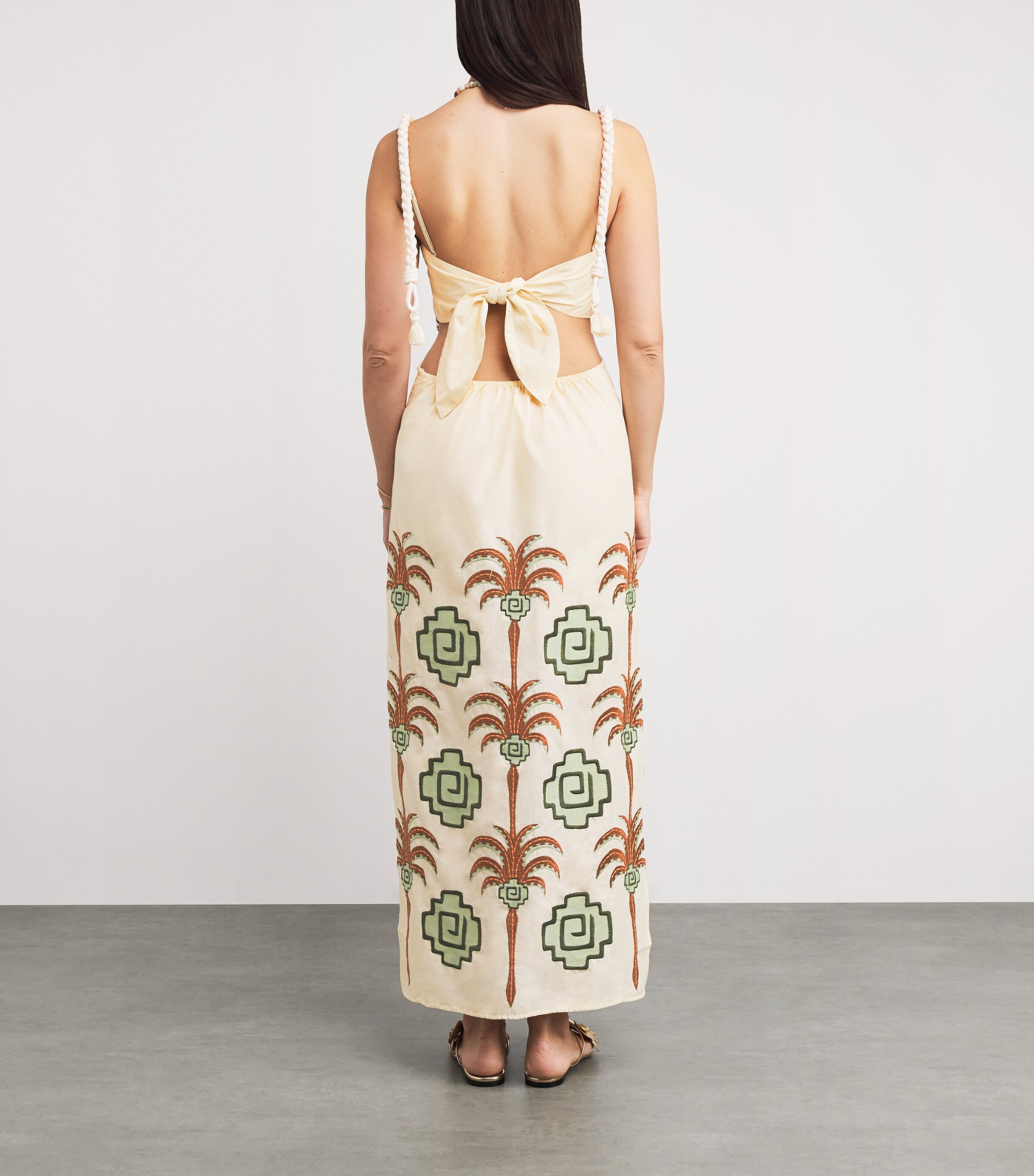 Embroidered Tributaries Maxi Dress