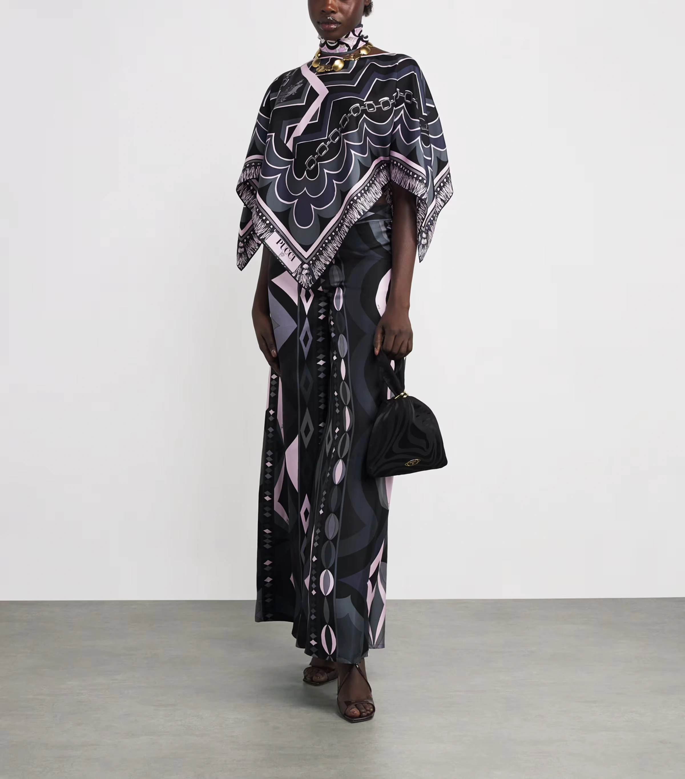 Silk Wide-Leg Trousers