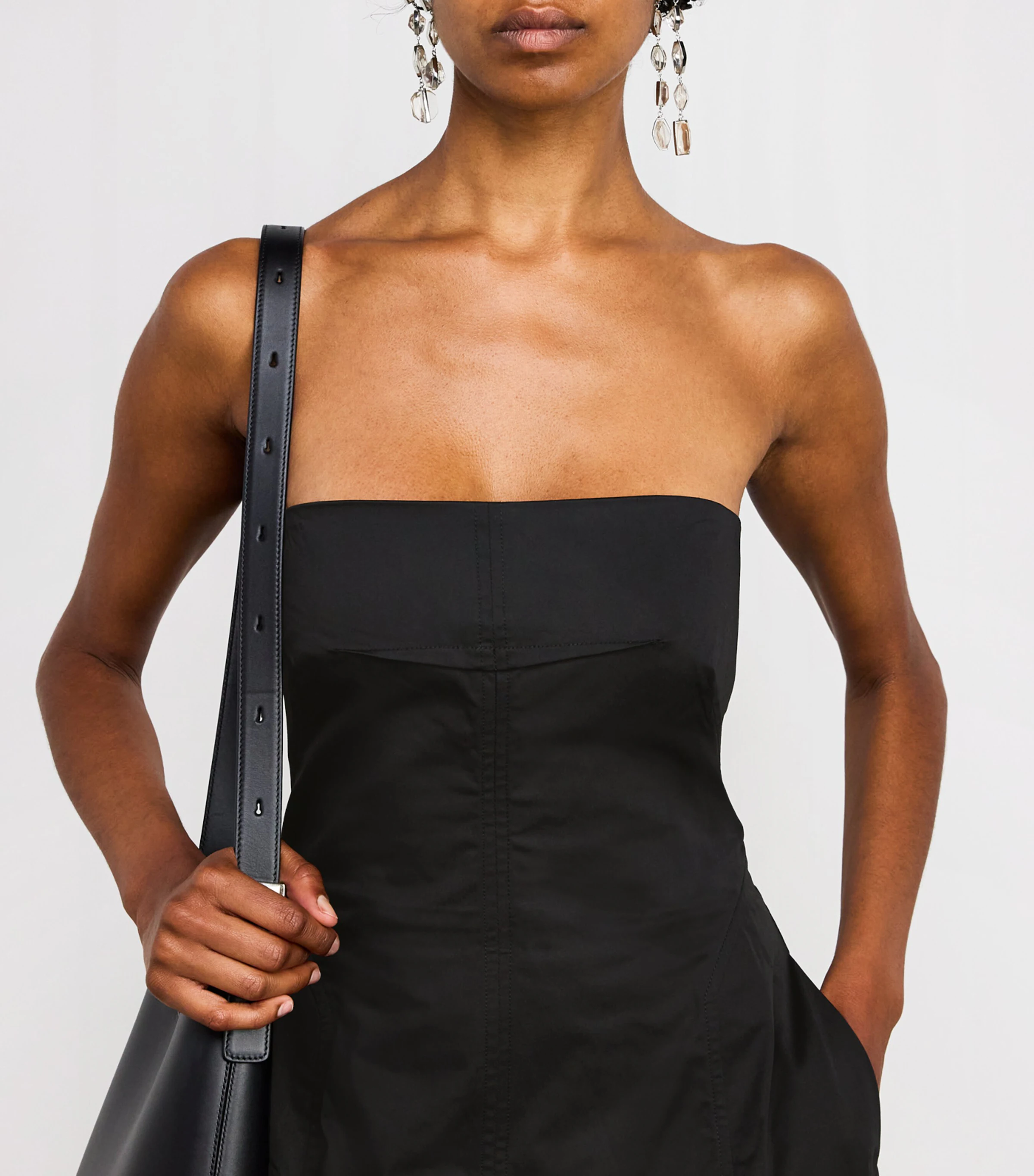 Organic Cotton-Blend Strapless Maxi Dress