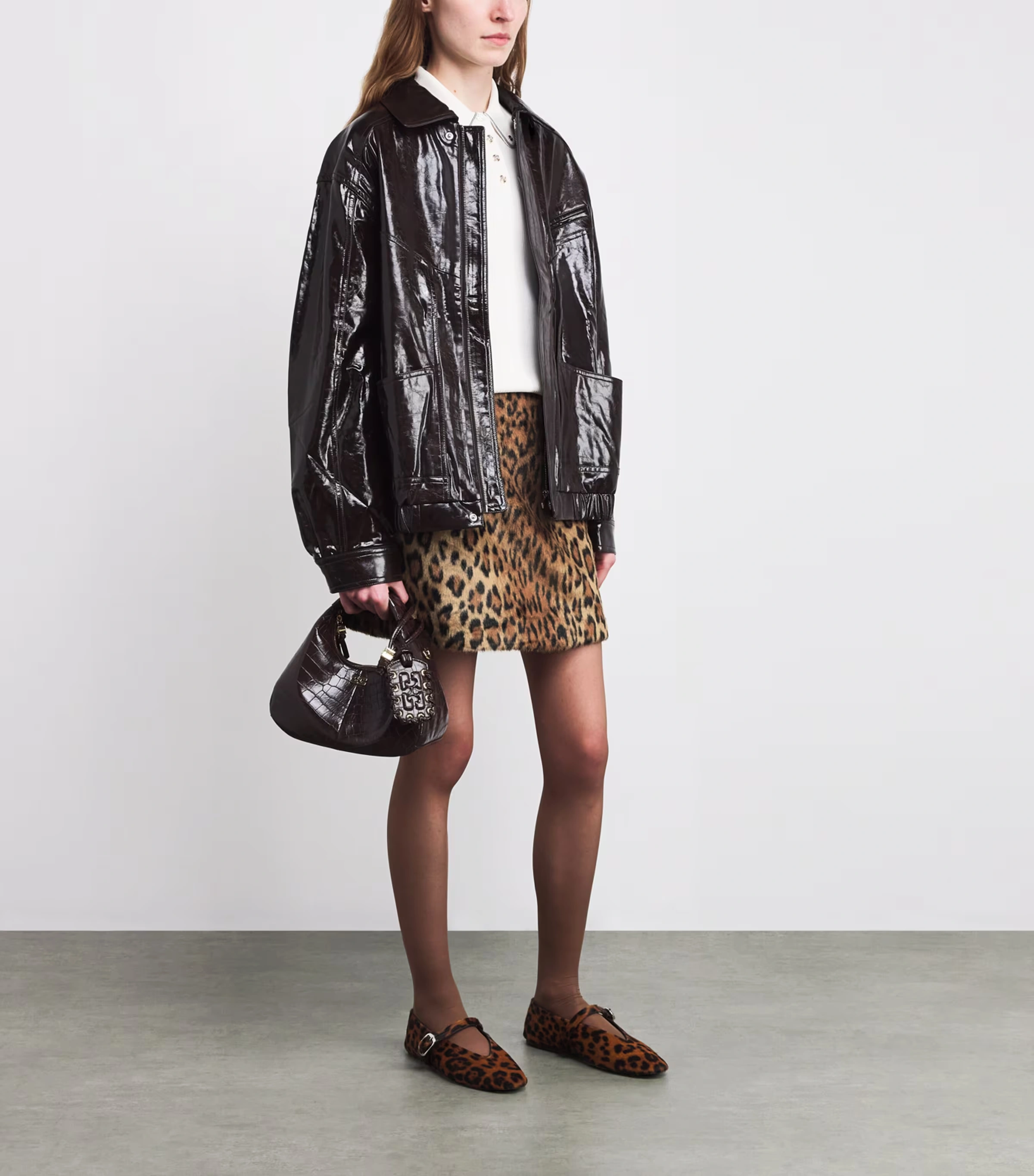 Leopard Print Mini Skirt