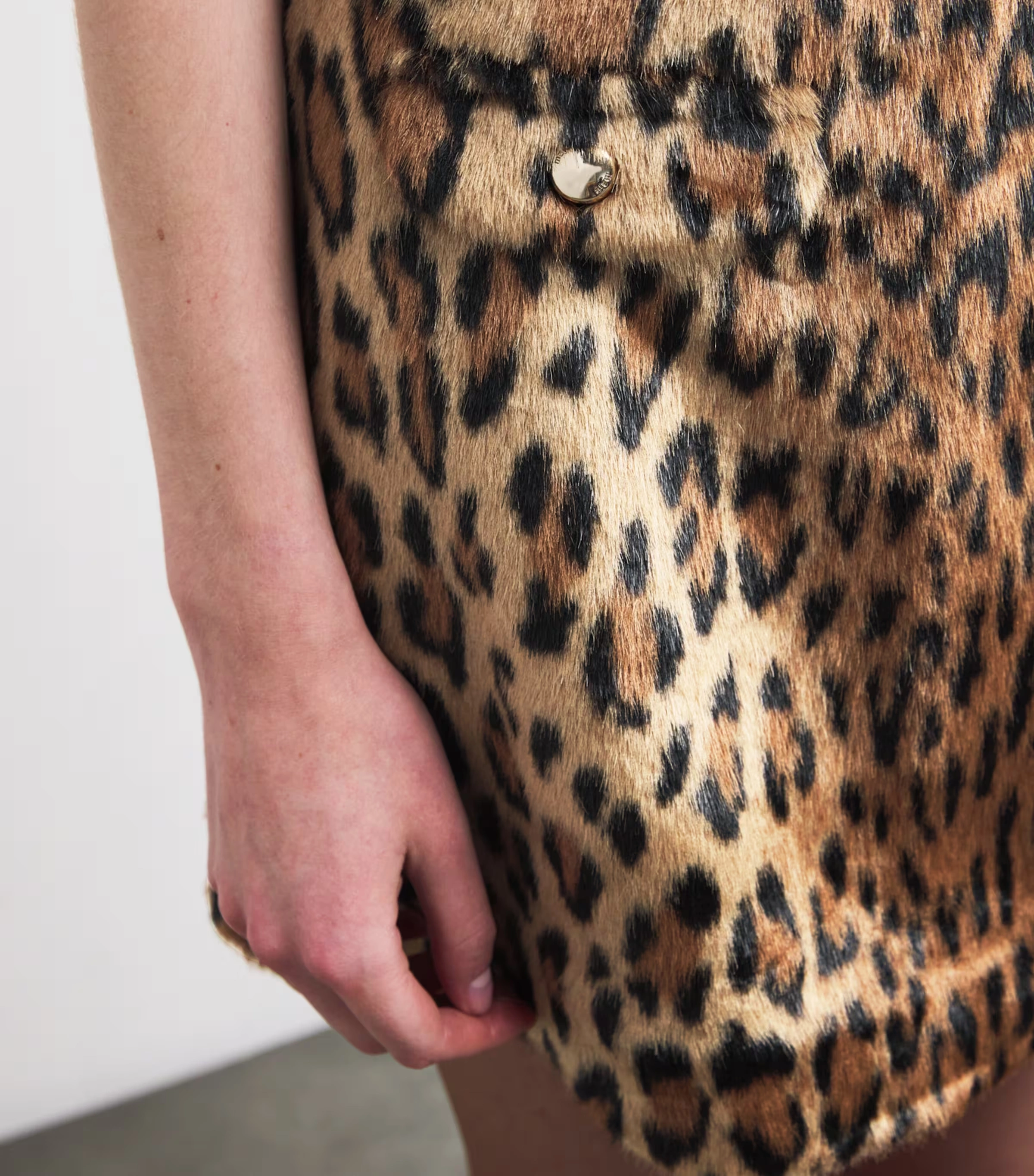 Leopard Print Mini Skirt