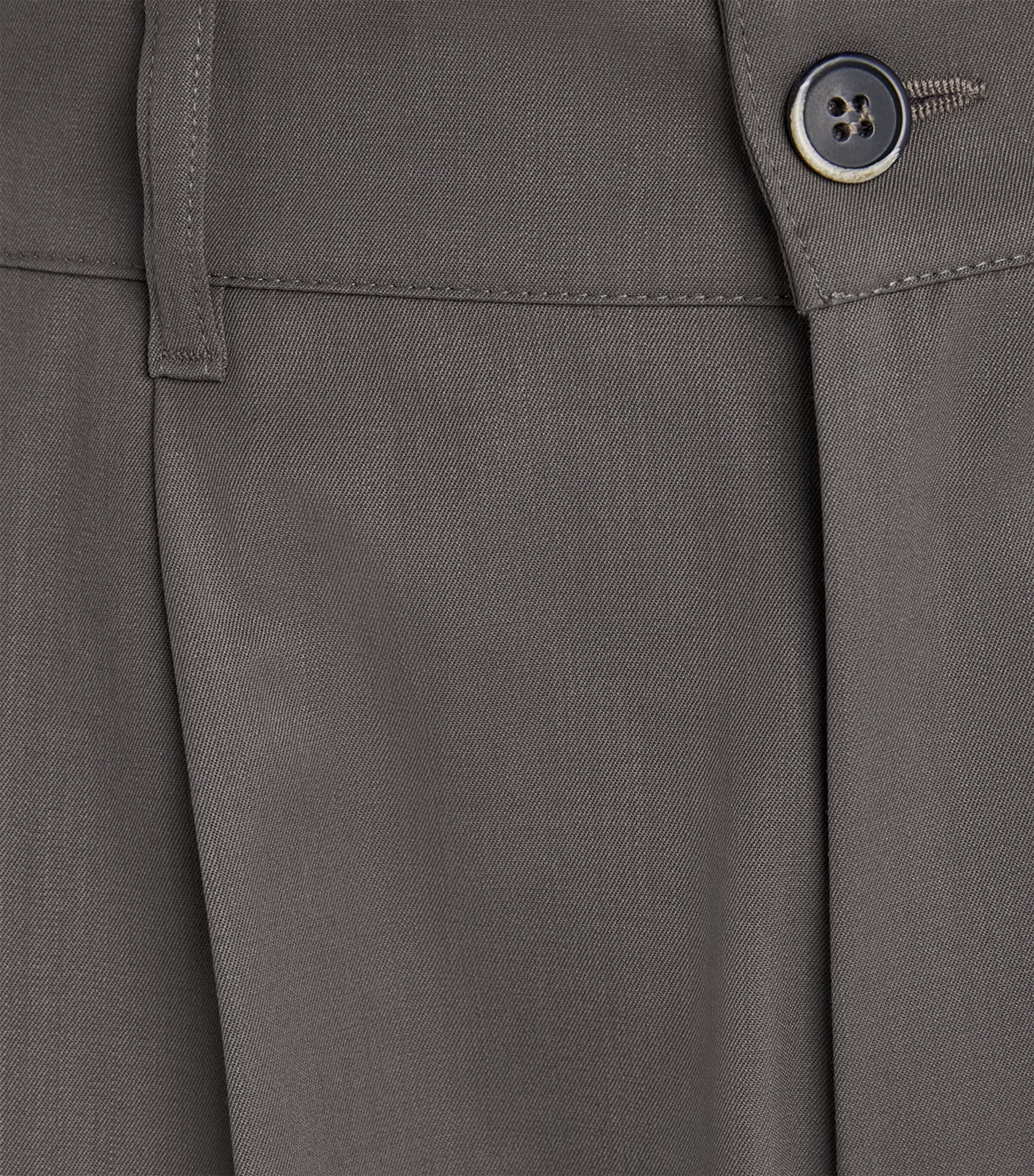 Stretch-Virgin Wool Pleated Trousers