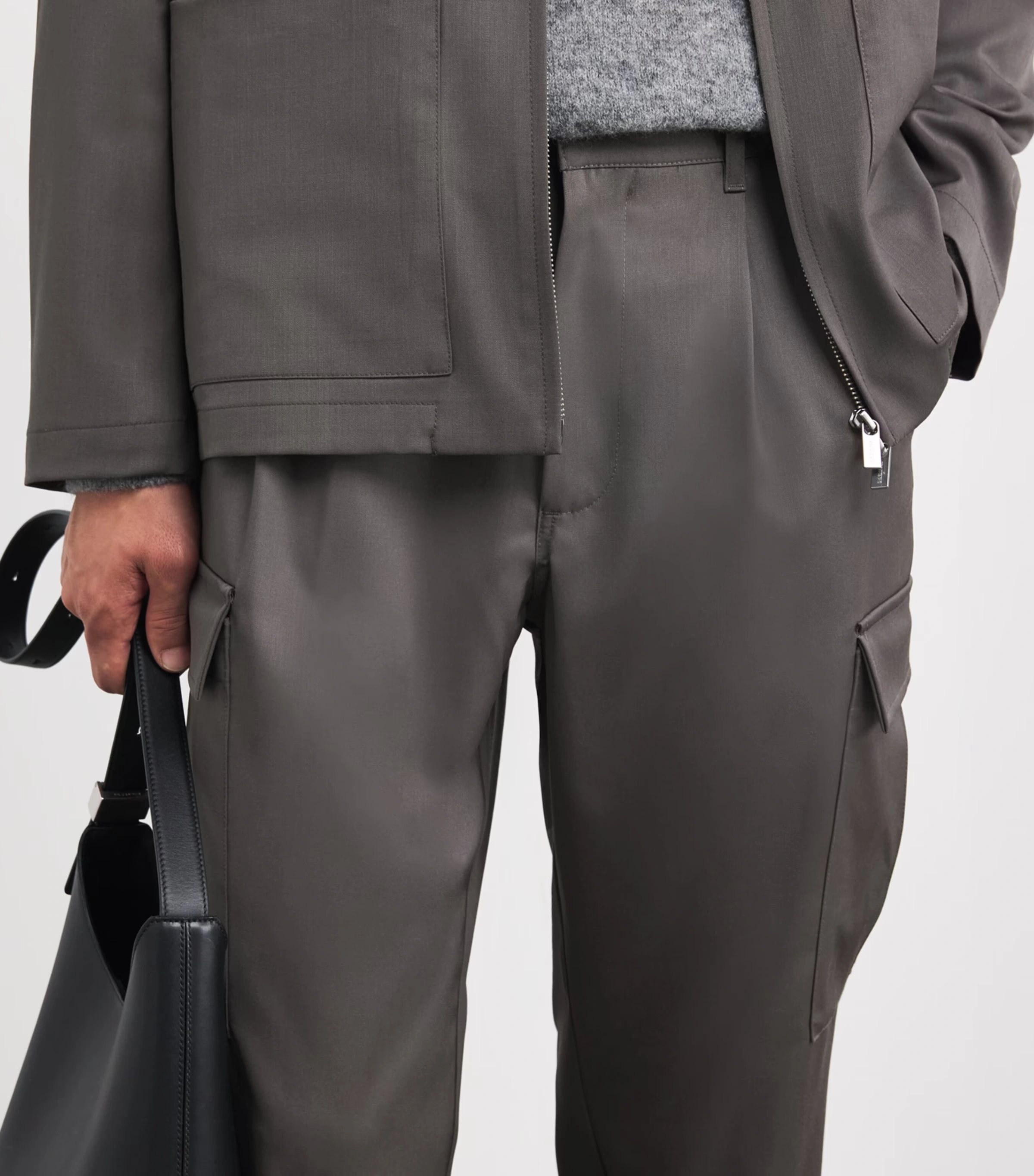 Stretch-Virgin Wool Pleated Trousers