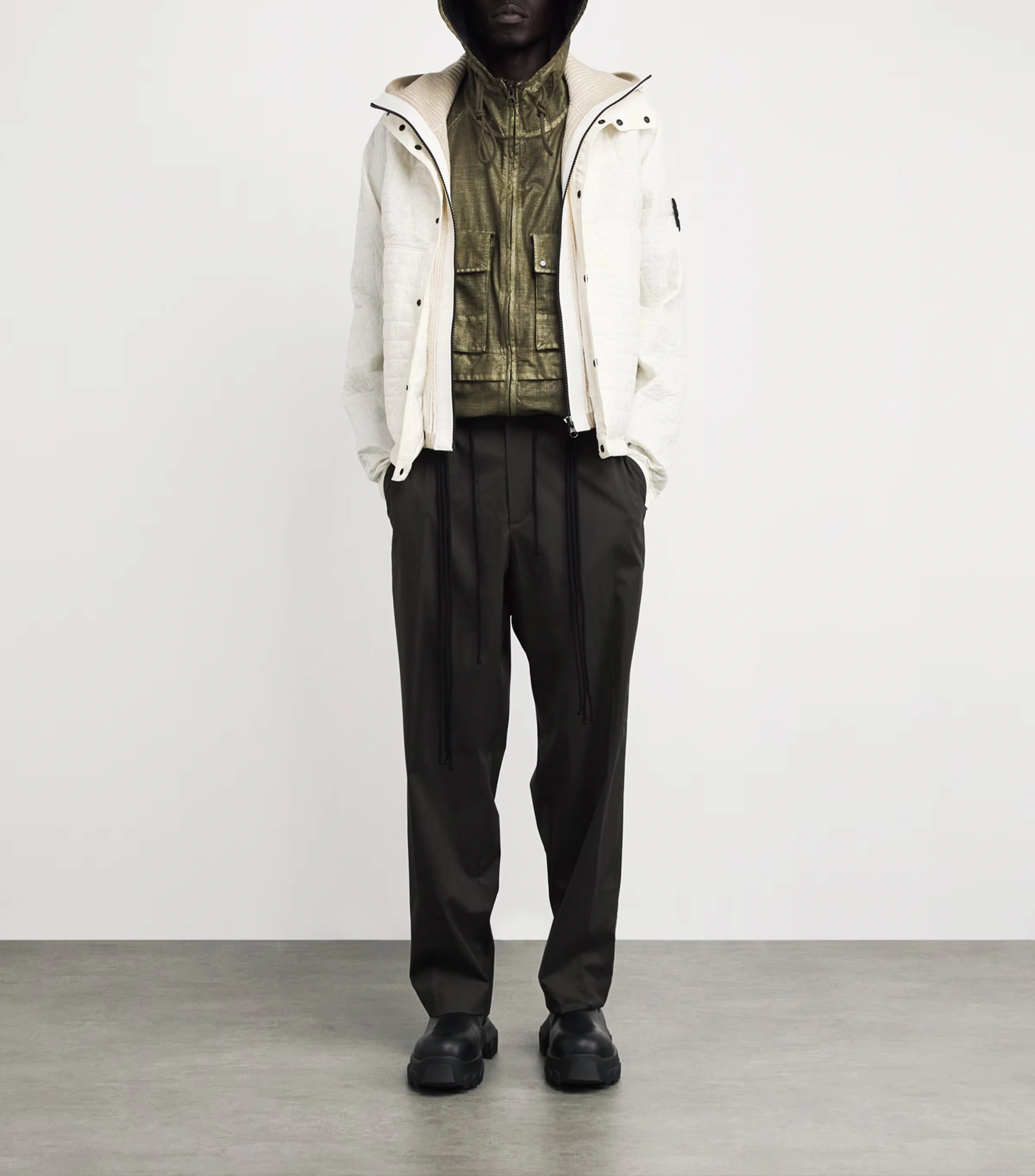 Nylon Quilted Bomber Jacket