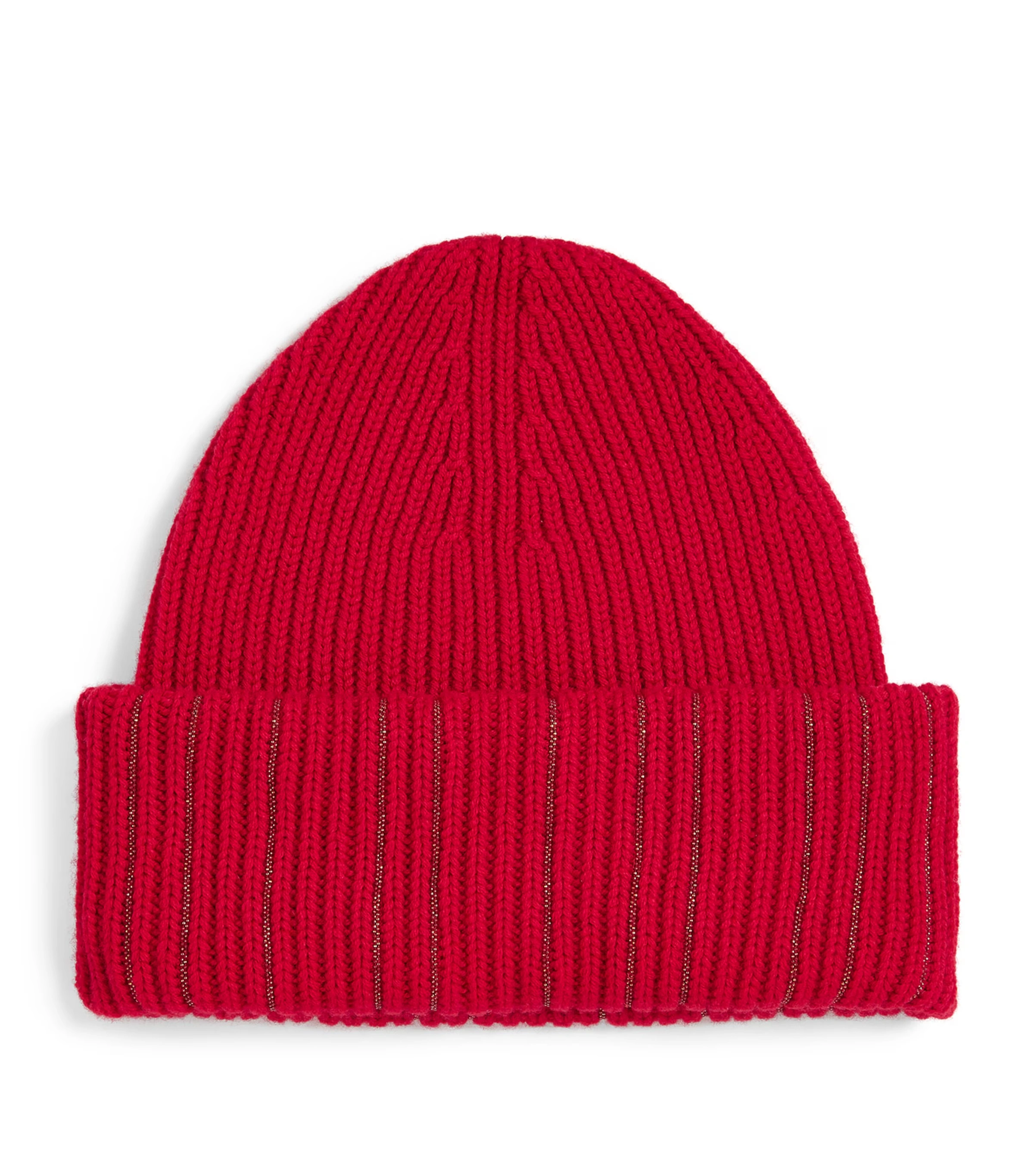 Wool-Silk Sparkling Ribbed Beanie