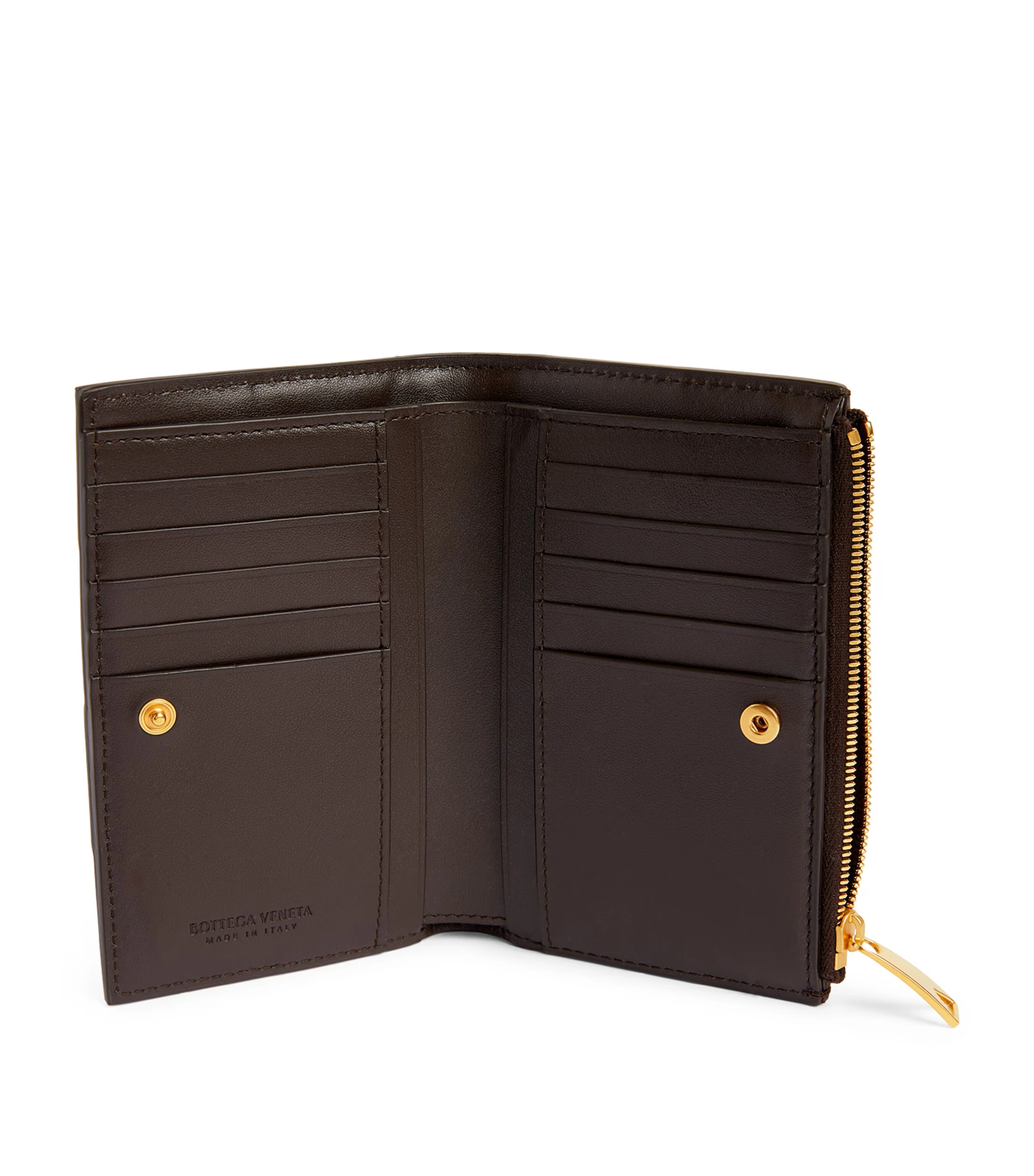 Leather Intrecciato Bifold Wallet