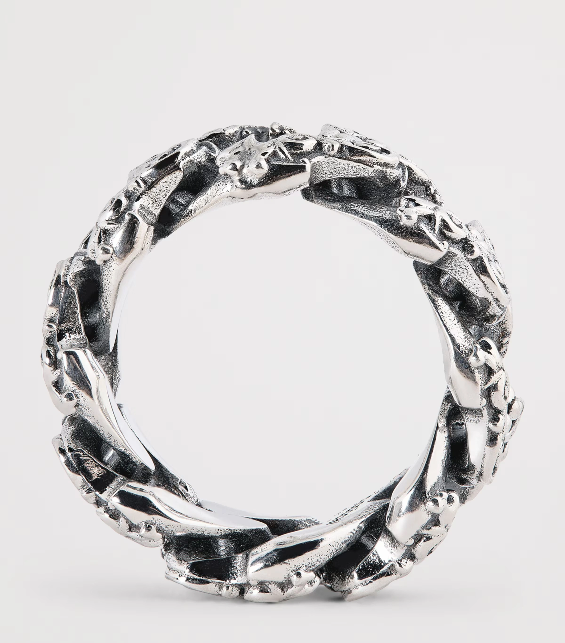 Sterling Silver Flourishing Chain Ring