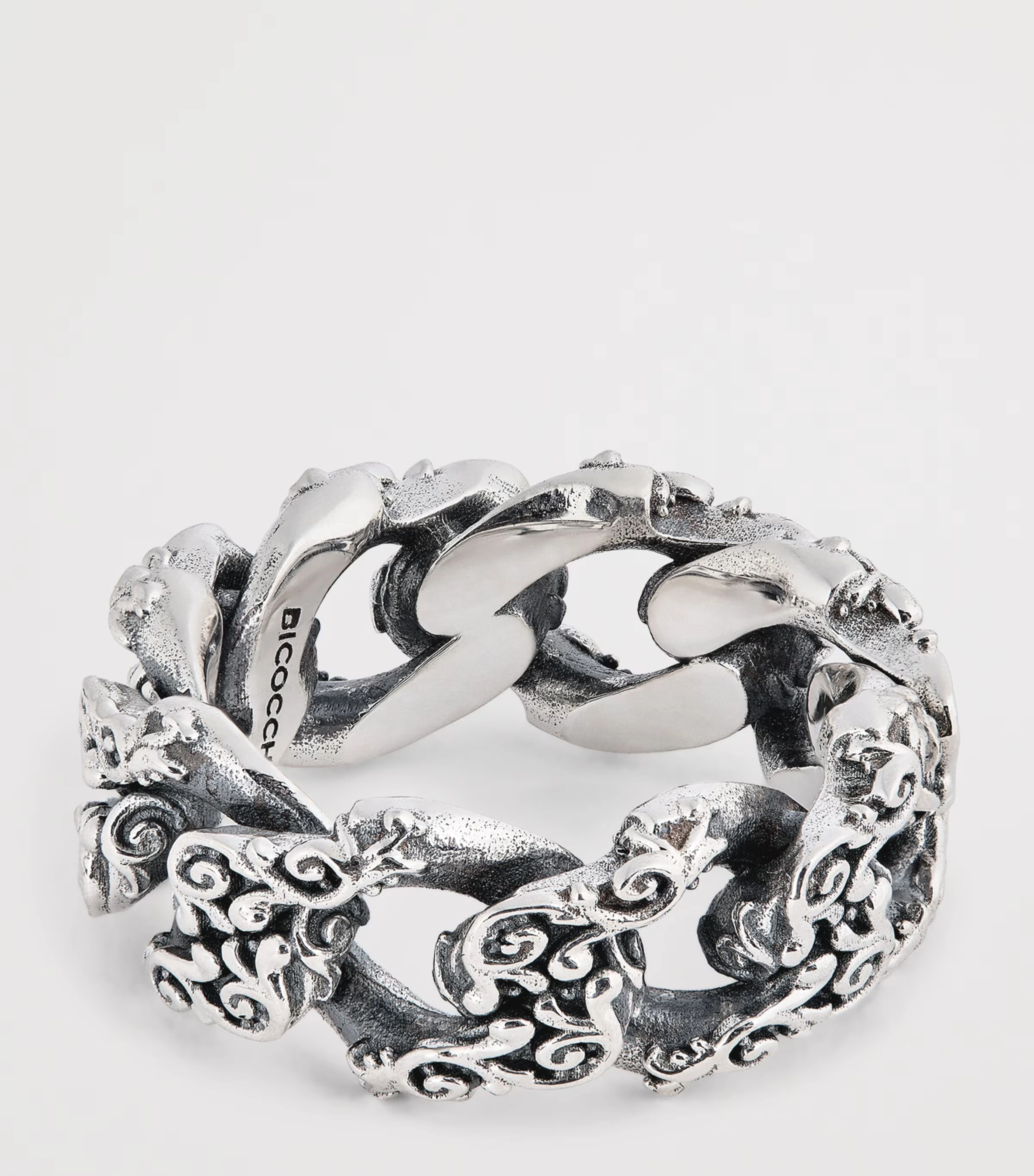 Sterling Silver Flourishing Chain Ring