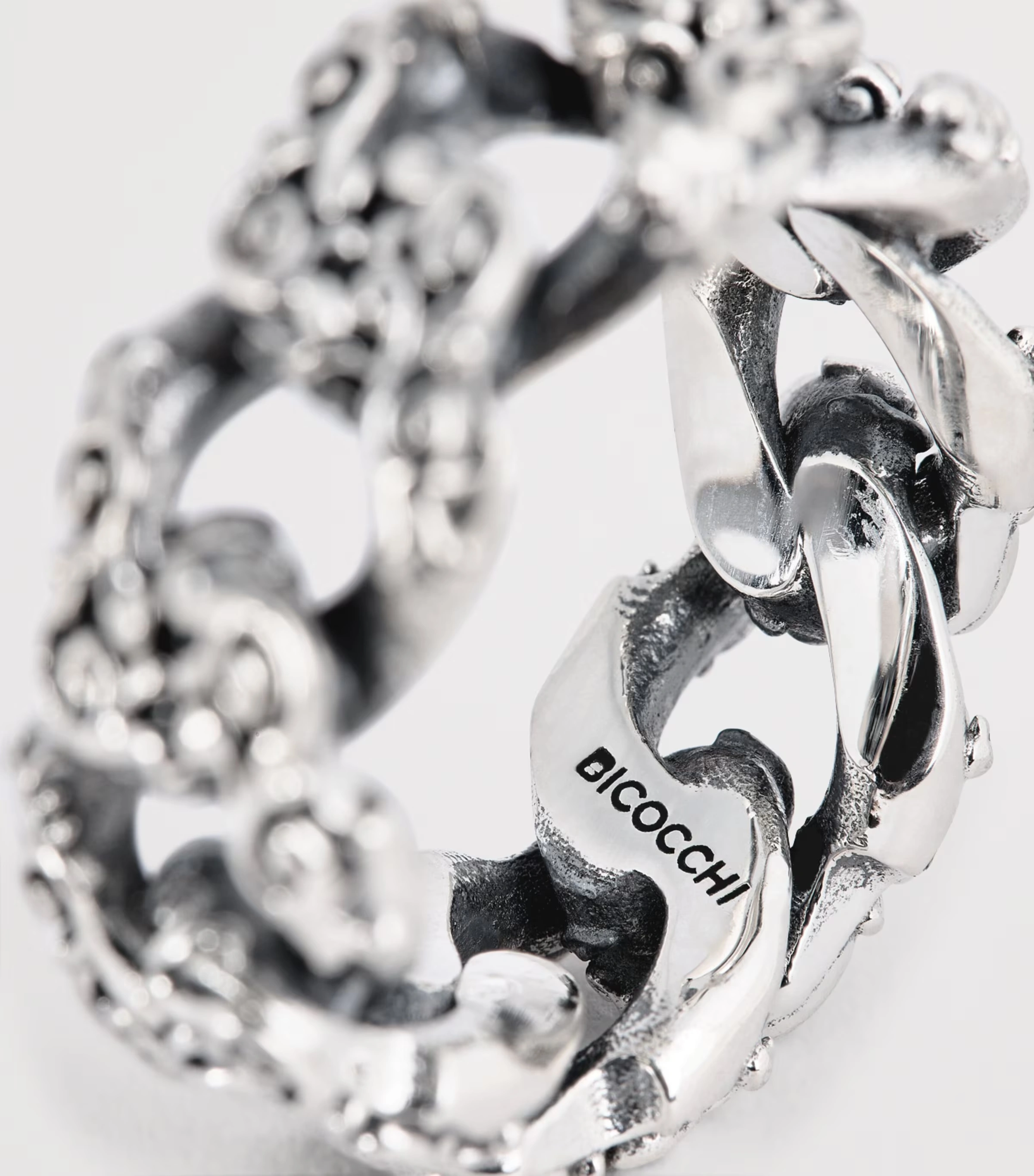 Sterling Silver Flourishing Chain Ring