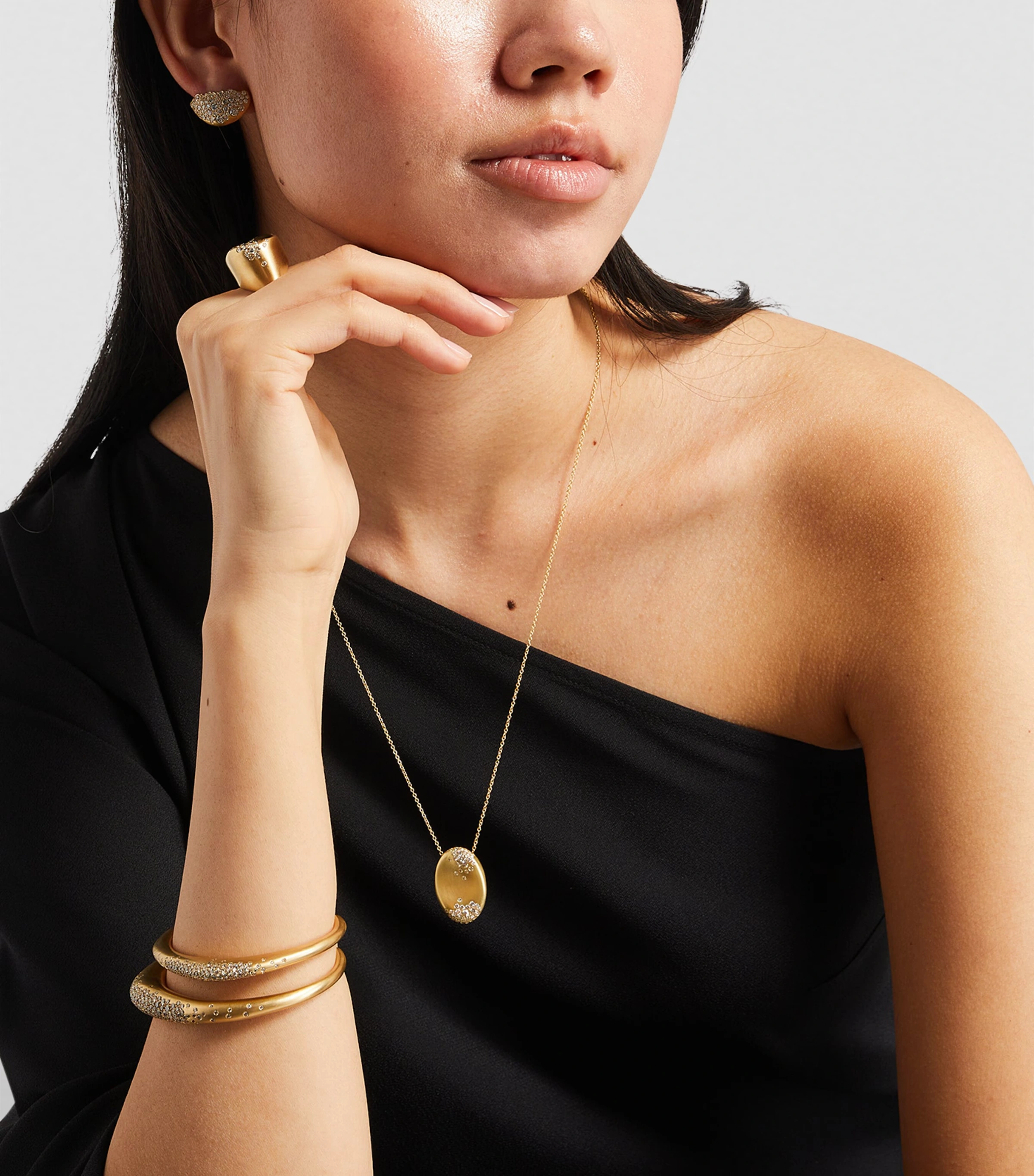 Yellow Gold and Champagne Diamond My Muse Storm Necklace