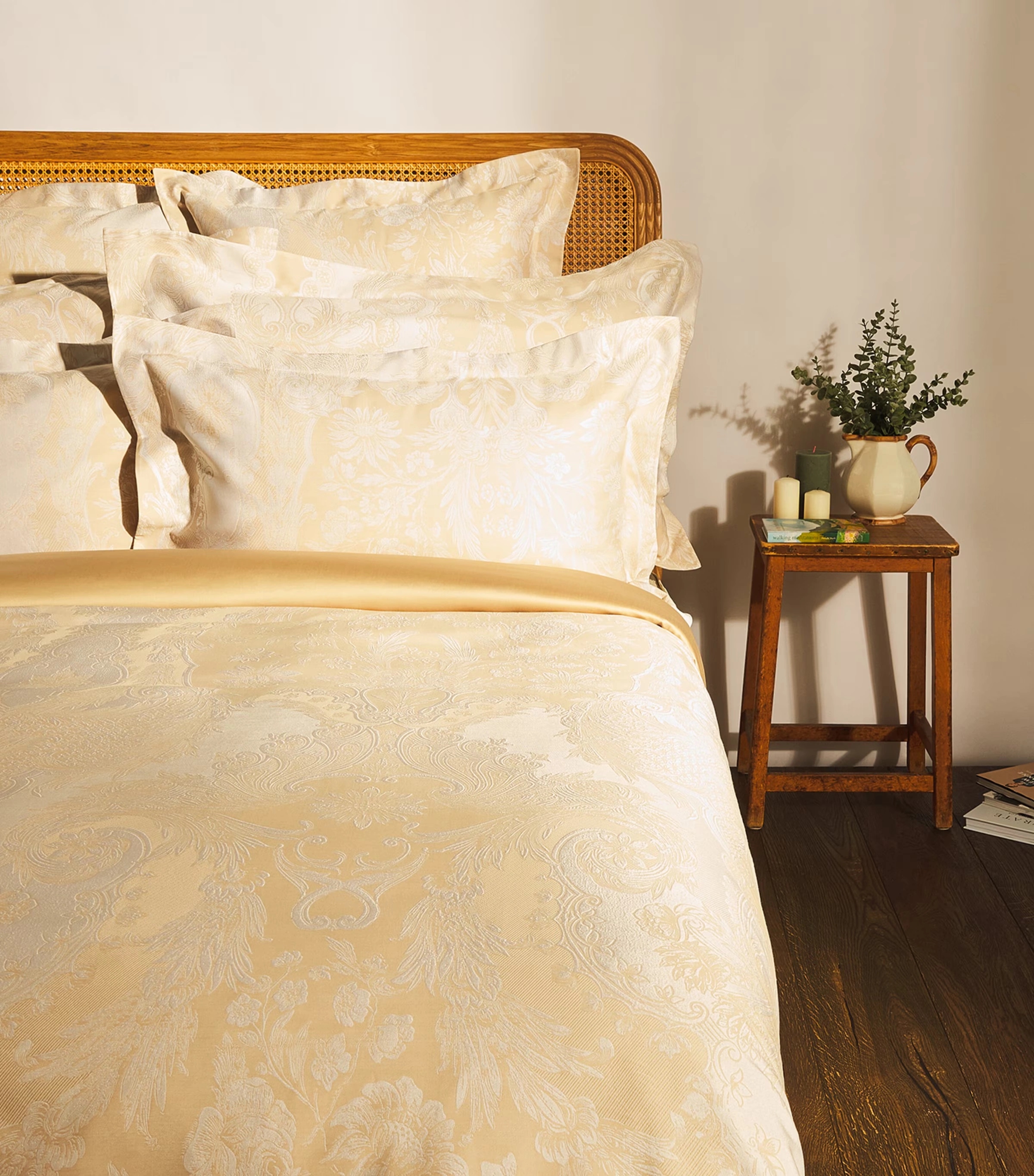 Cotton-Silk Pompadour Square Pillowcase (65cm x 65cm)