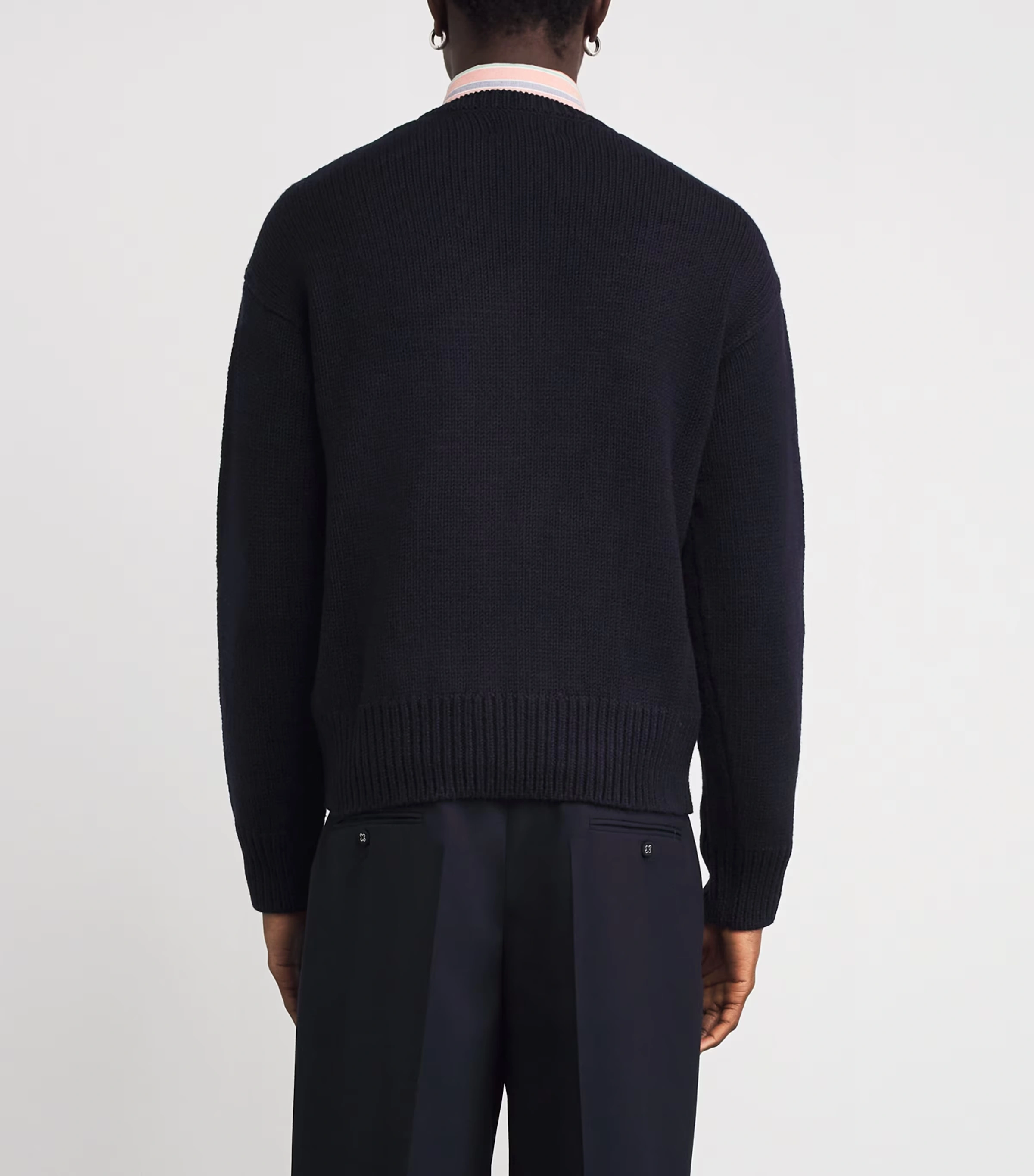 Wool Vintage Fit Letter Sweater 4 Wool Vintage Fit Letter Sweater