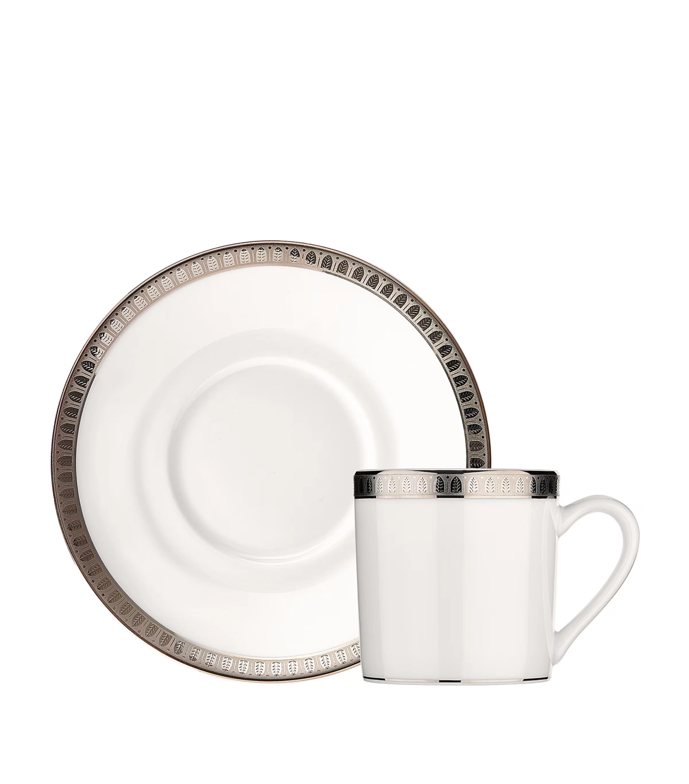 Malmaison Platinum Tea Cup and Saucer