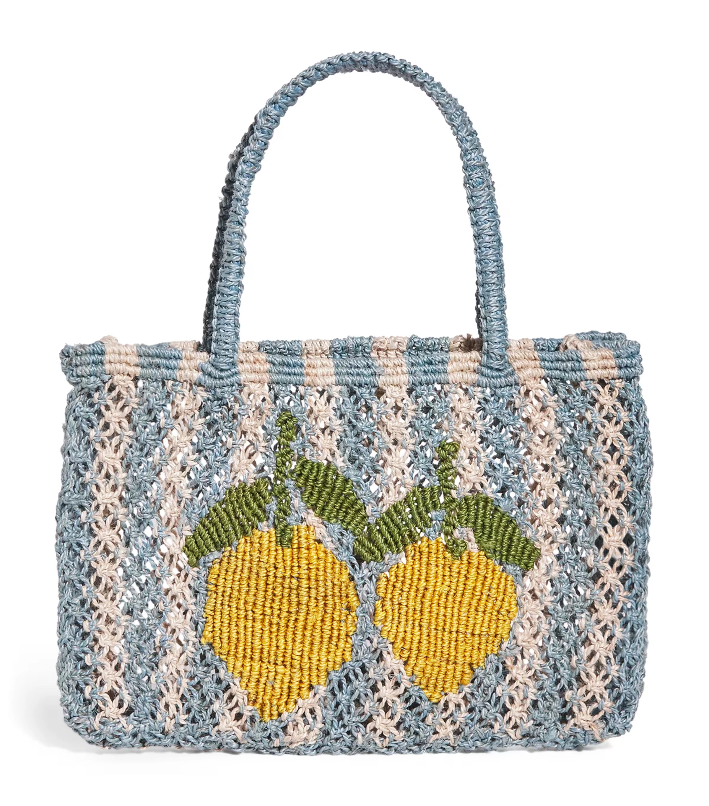 Small Stripe Lemons Tote Bag