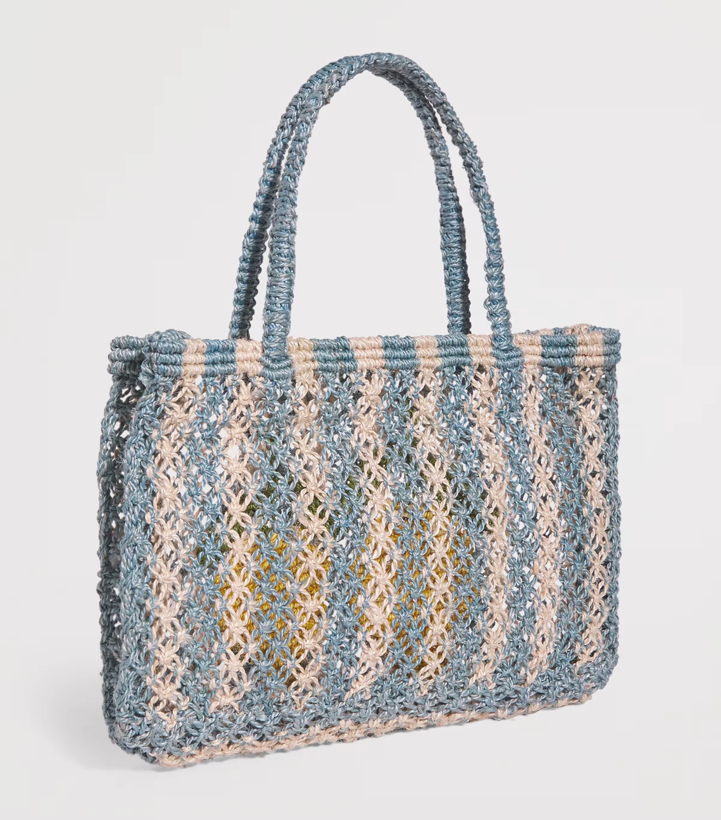 Small Stripe Lemons Tote Bag