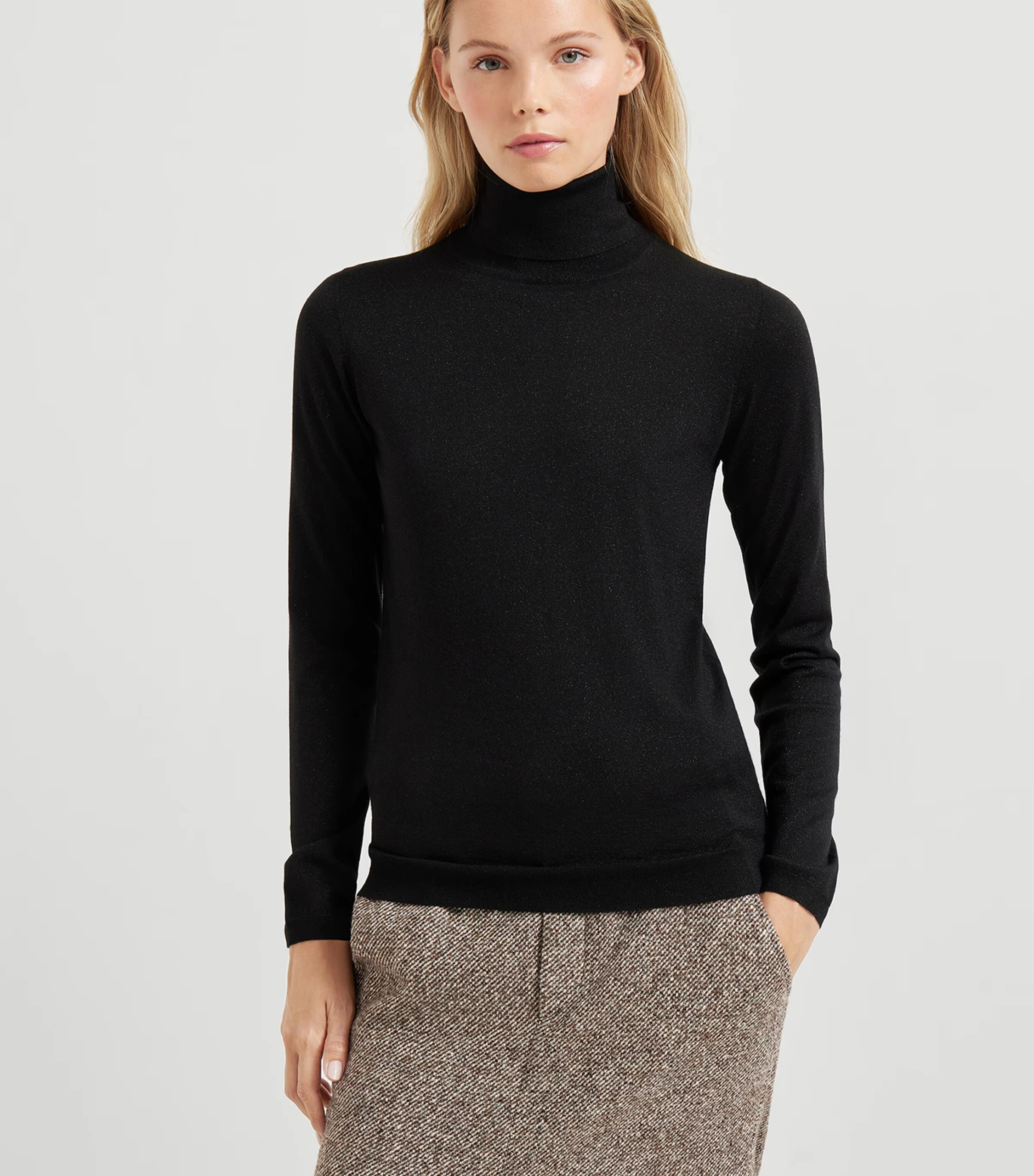 Cashmere-Silk-Blend Rollneck Sweater