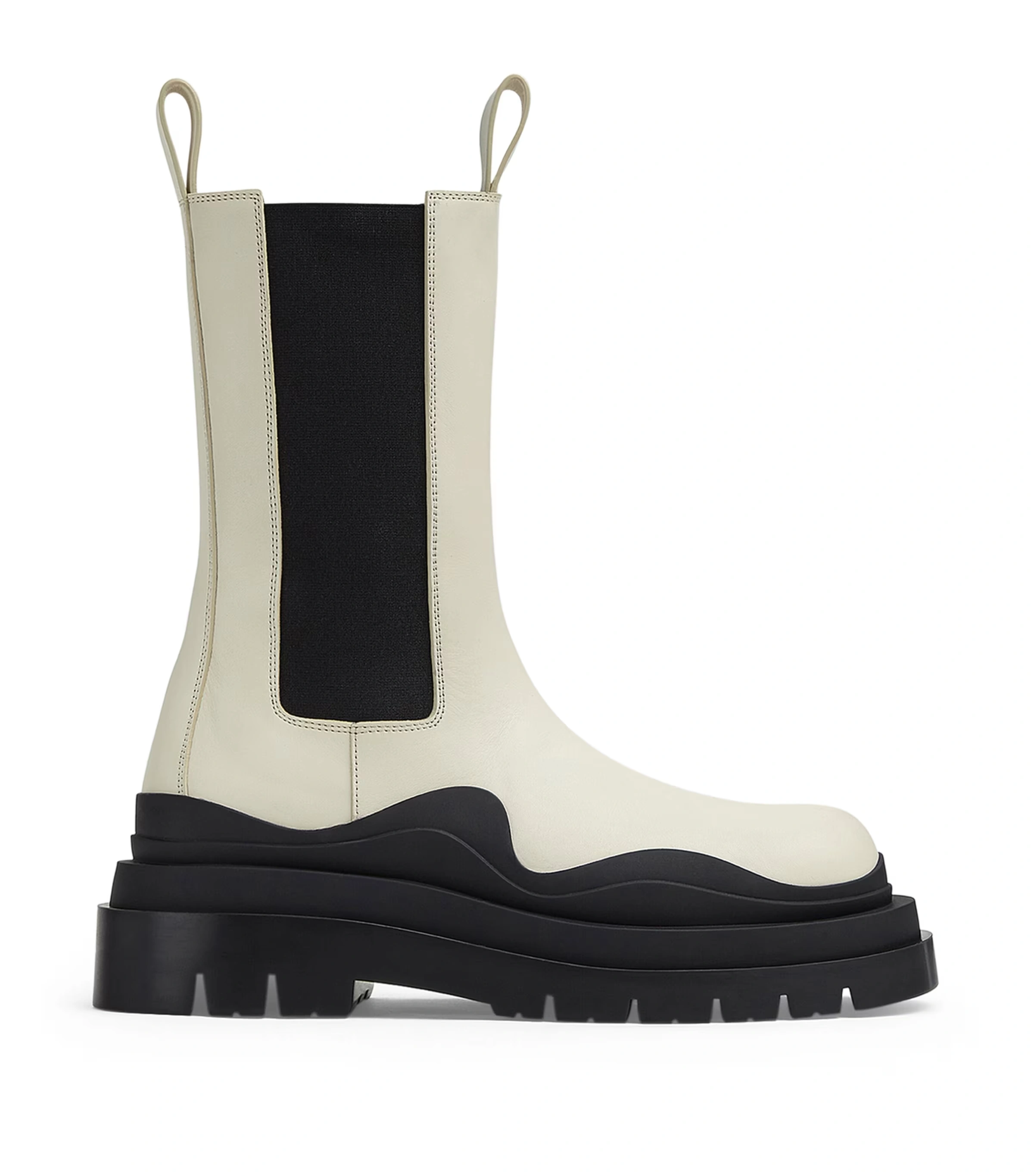 Leather Tire Chelsea Boots