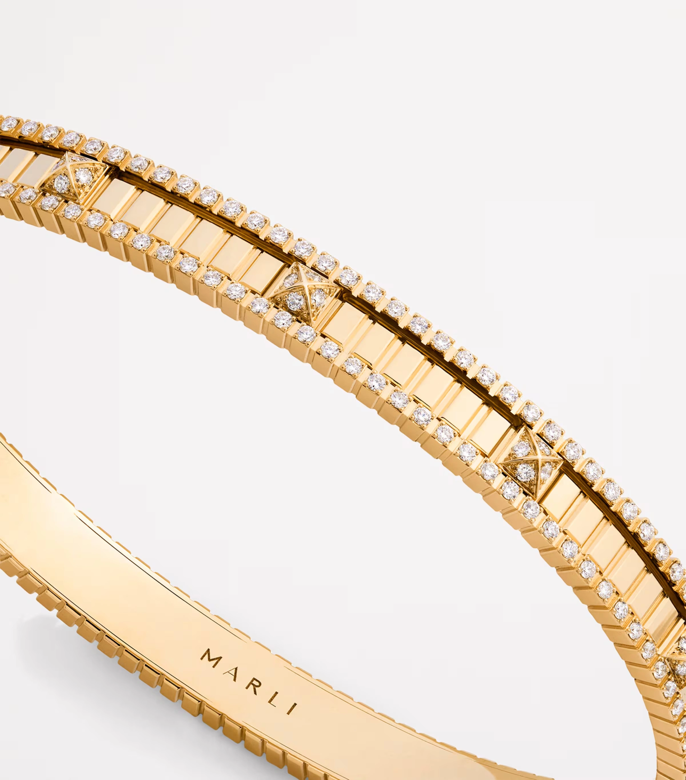 Yellow Gold and Diamond LIFE Bangle